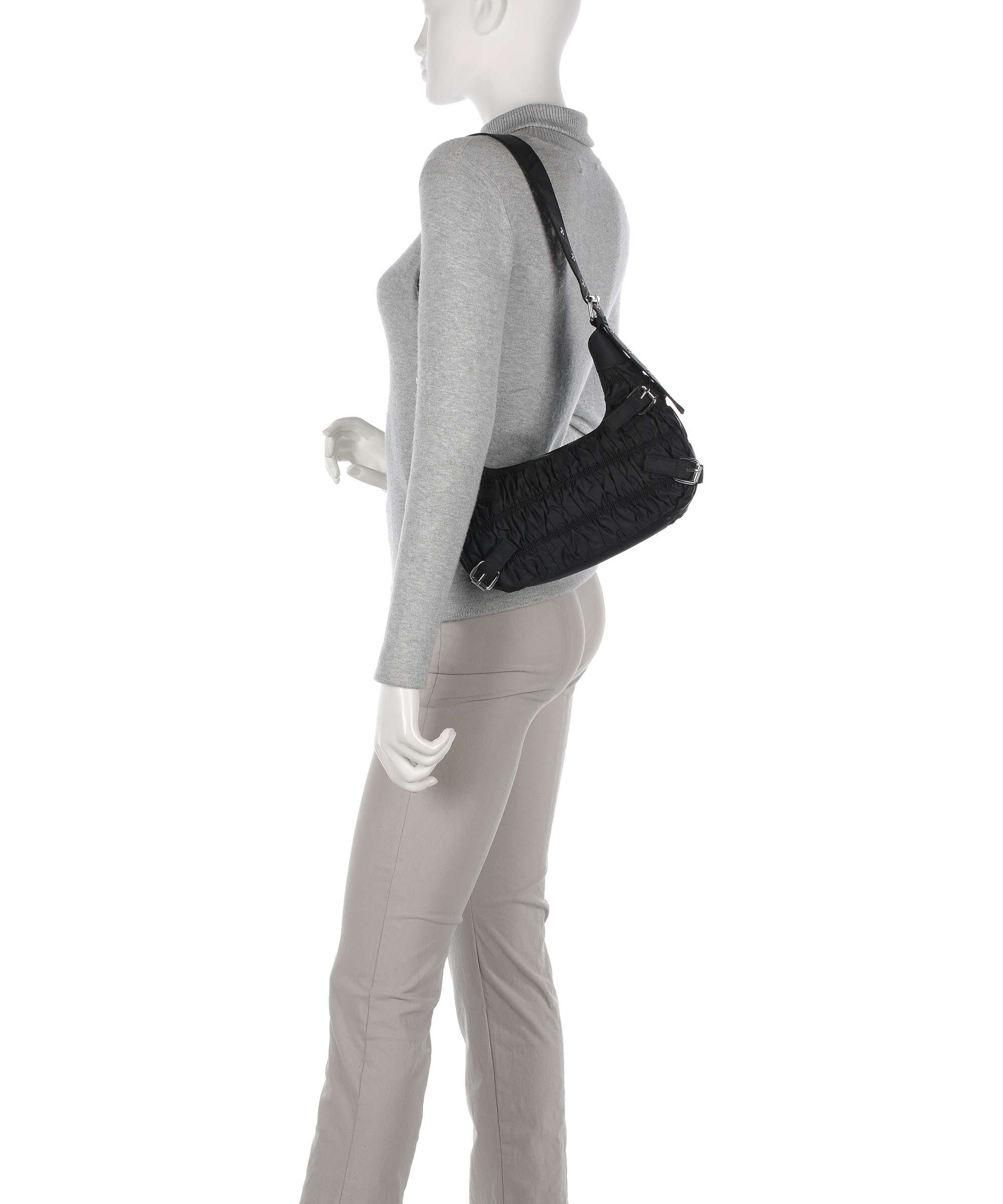 Núnoo Recycled Nylon Alaska Hobo bag black - Image 3