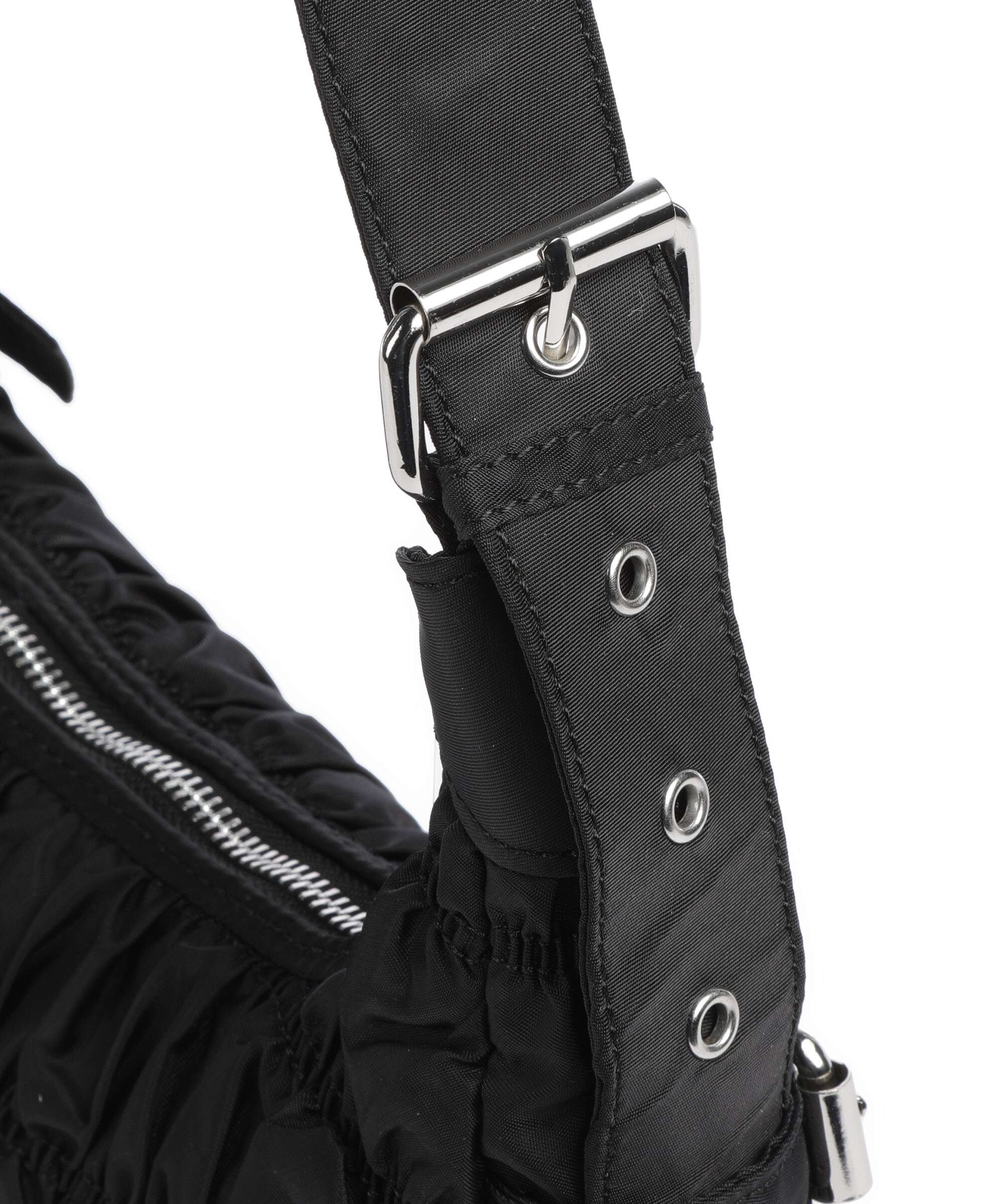 Núnoo Recycled Nylon Alaska Hobo bag black - Image 4