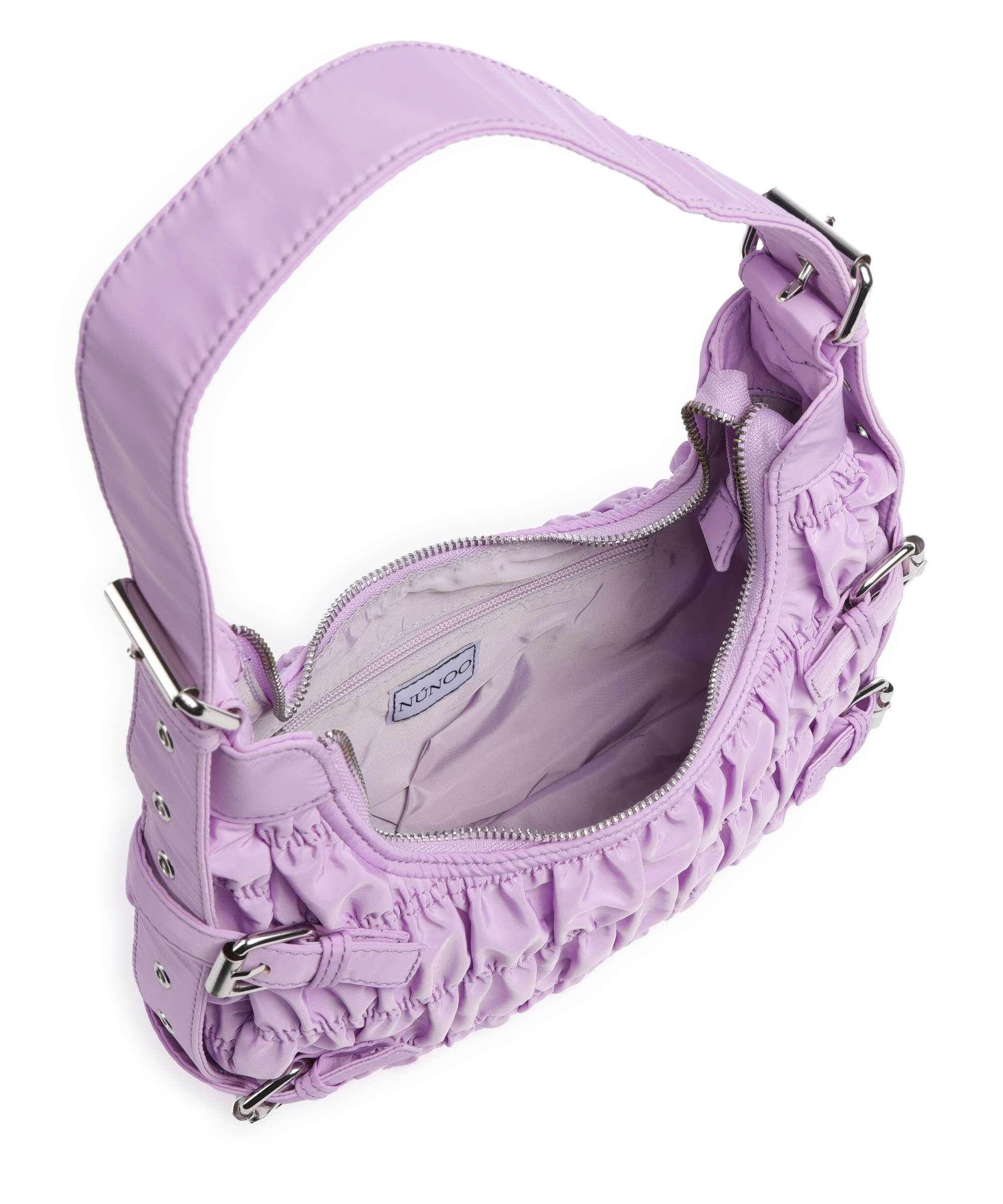 Núnoo Recycled Nylon Alaska Hobo bag purple - Image 6