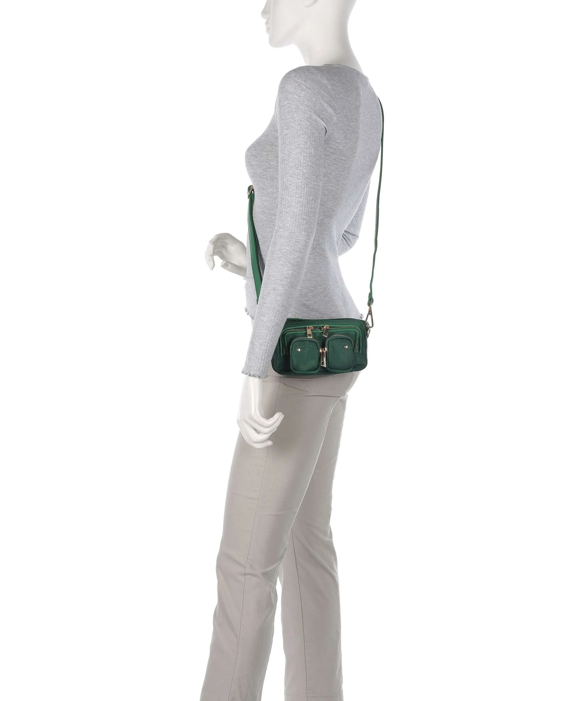 NĂșnoo Recycled Nylon Helena Crossbody bag dark green - Image 3