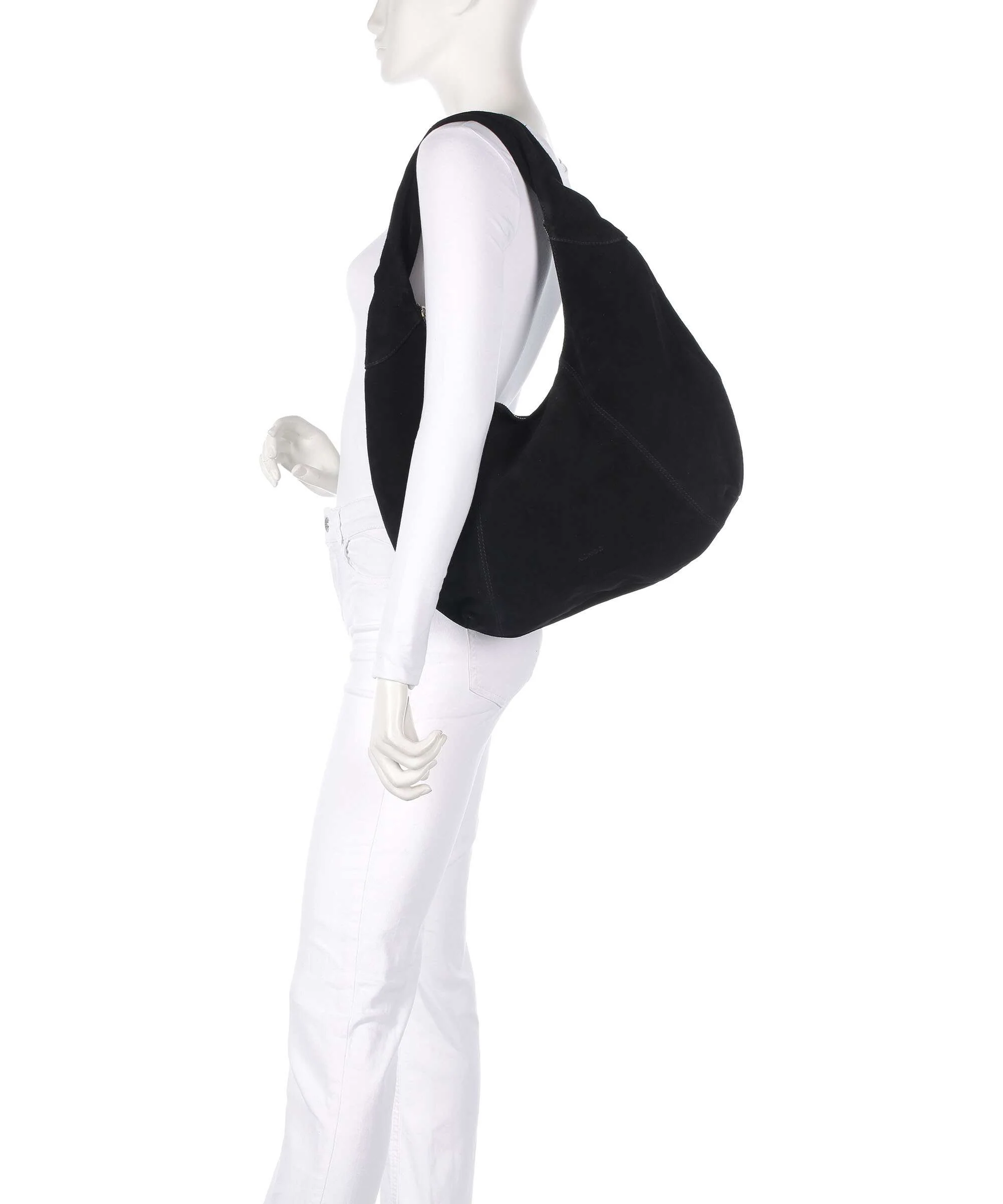 NĂșnoo Suede Gabi Hobo bag black - Image 3
