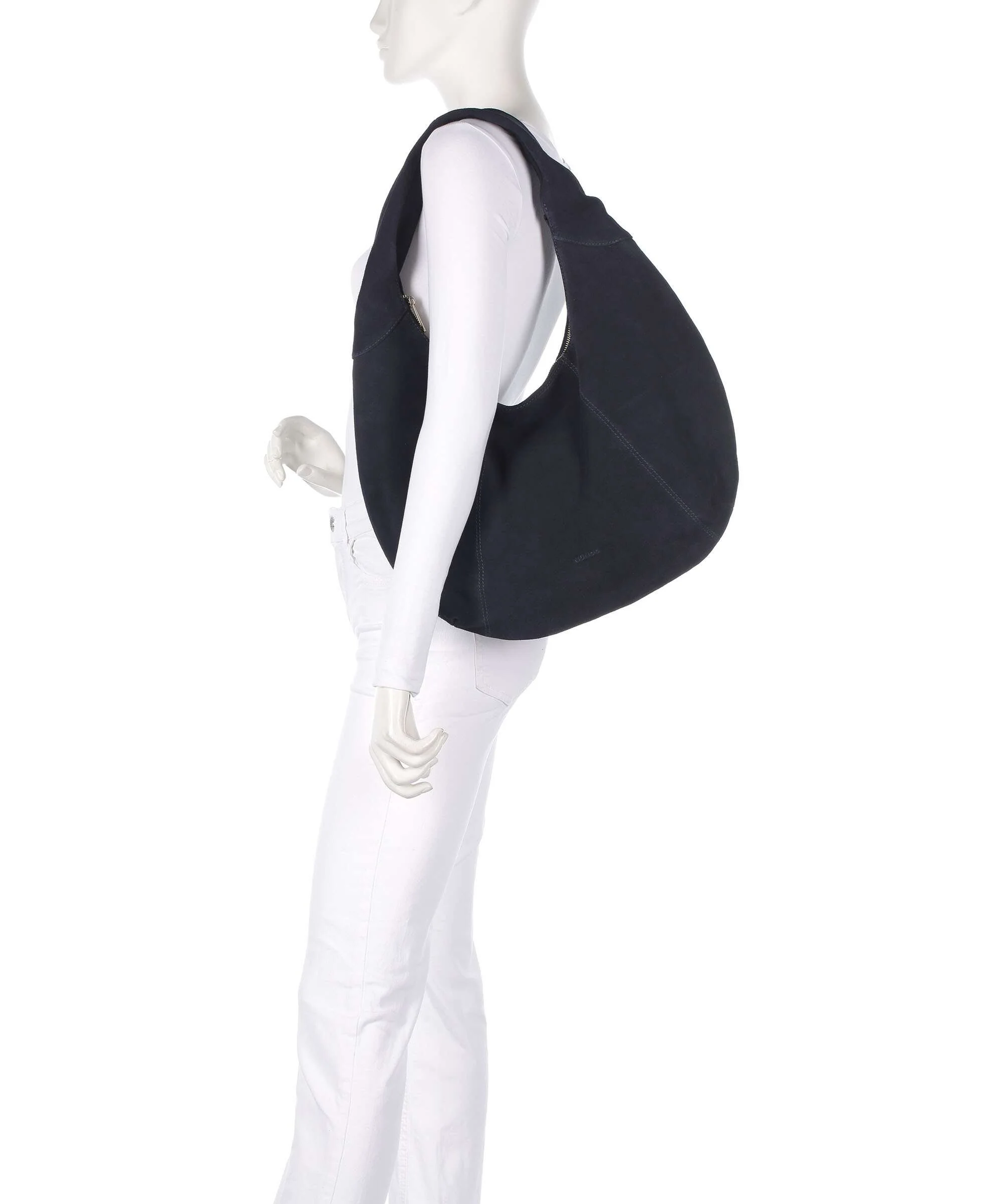 Núnoo Suede Gabi Hobo bag navy - Image 3
