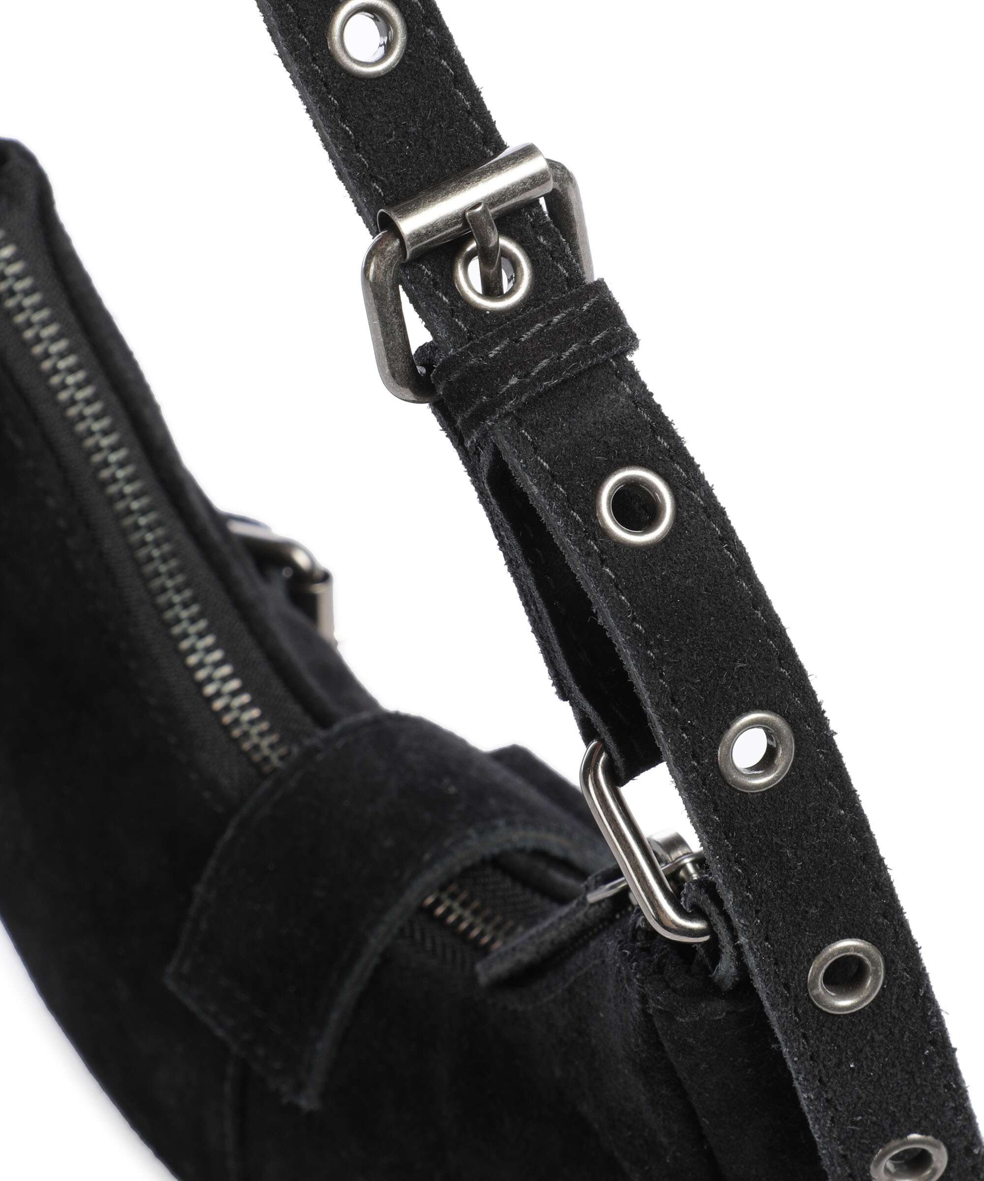NĂșnoo Suede Palma Shoulder bag black - Image 4