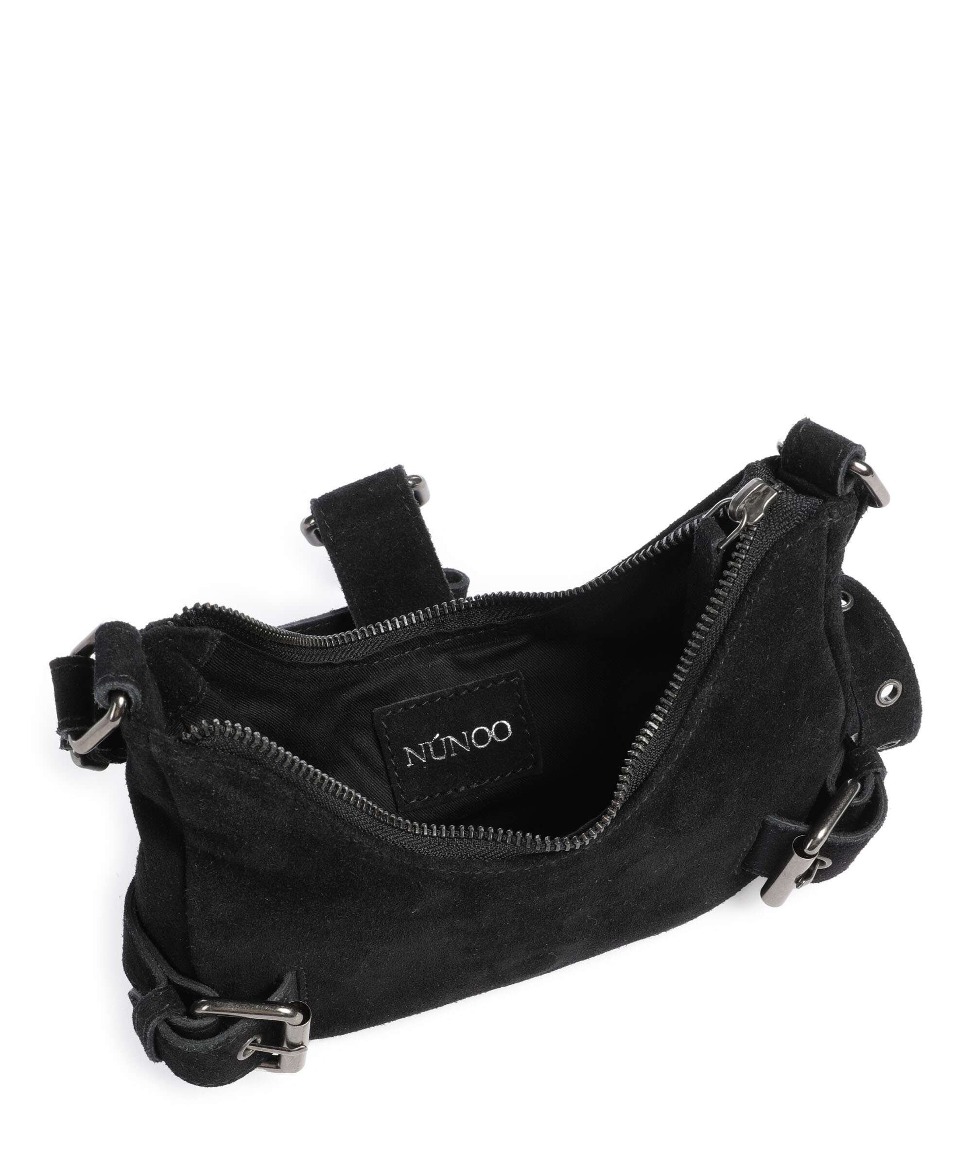 NĂșnoo Suede Palma Shoulder bag black - Image 6