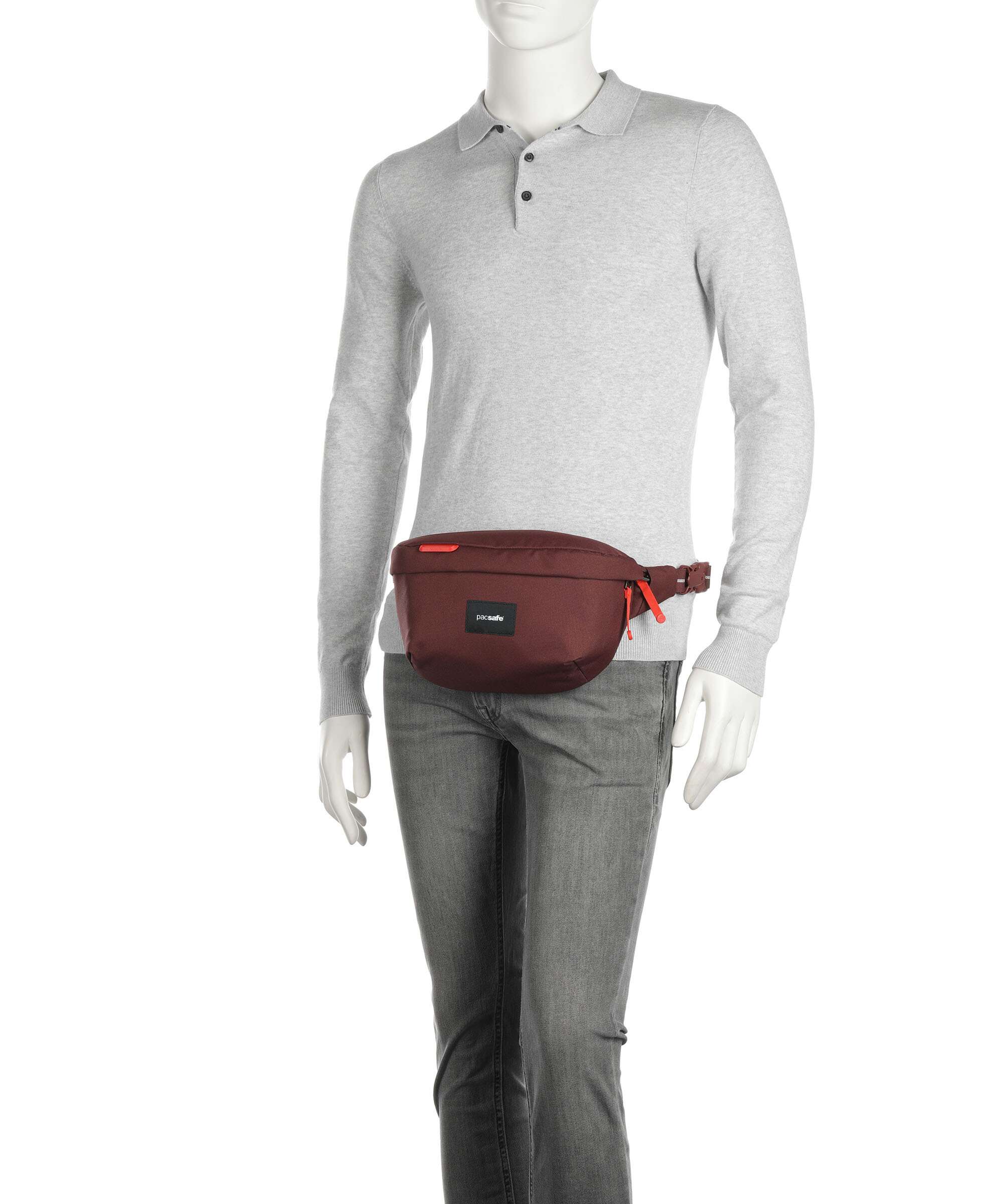 Pacsafe Go Belt bag garnet red - Image 4