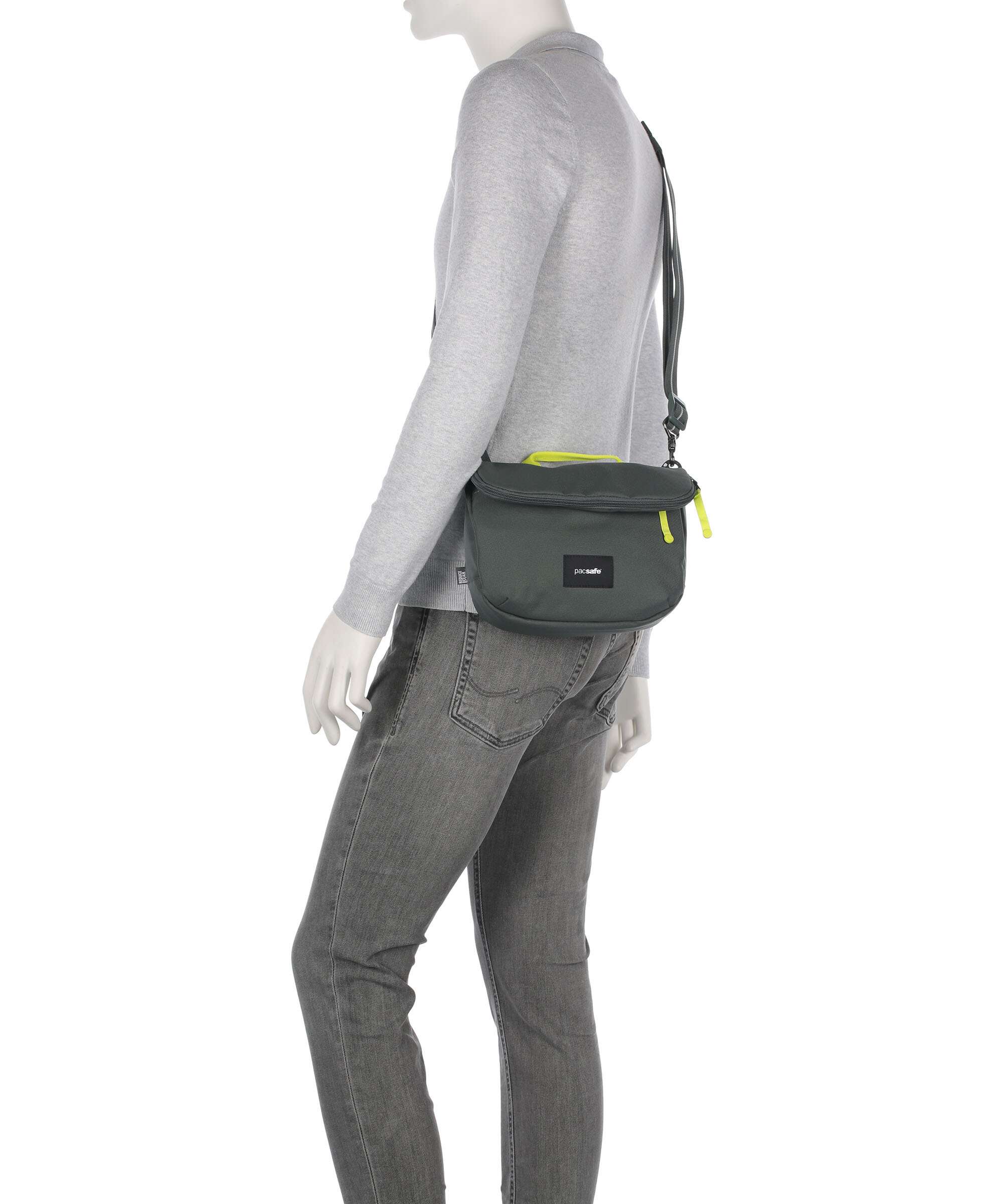 Pacsafe Go Saddle Crossbody bag spruce green - Image 3