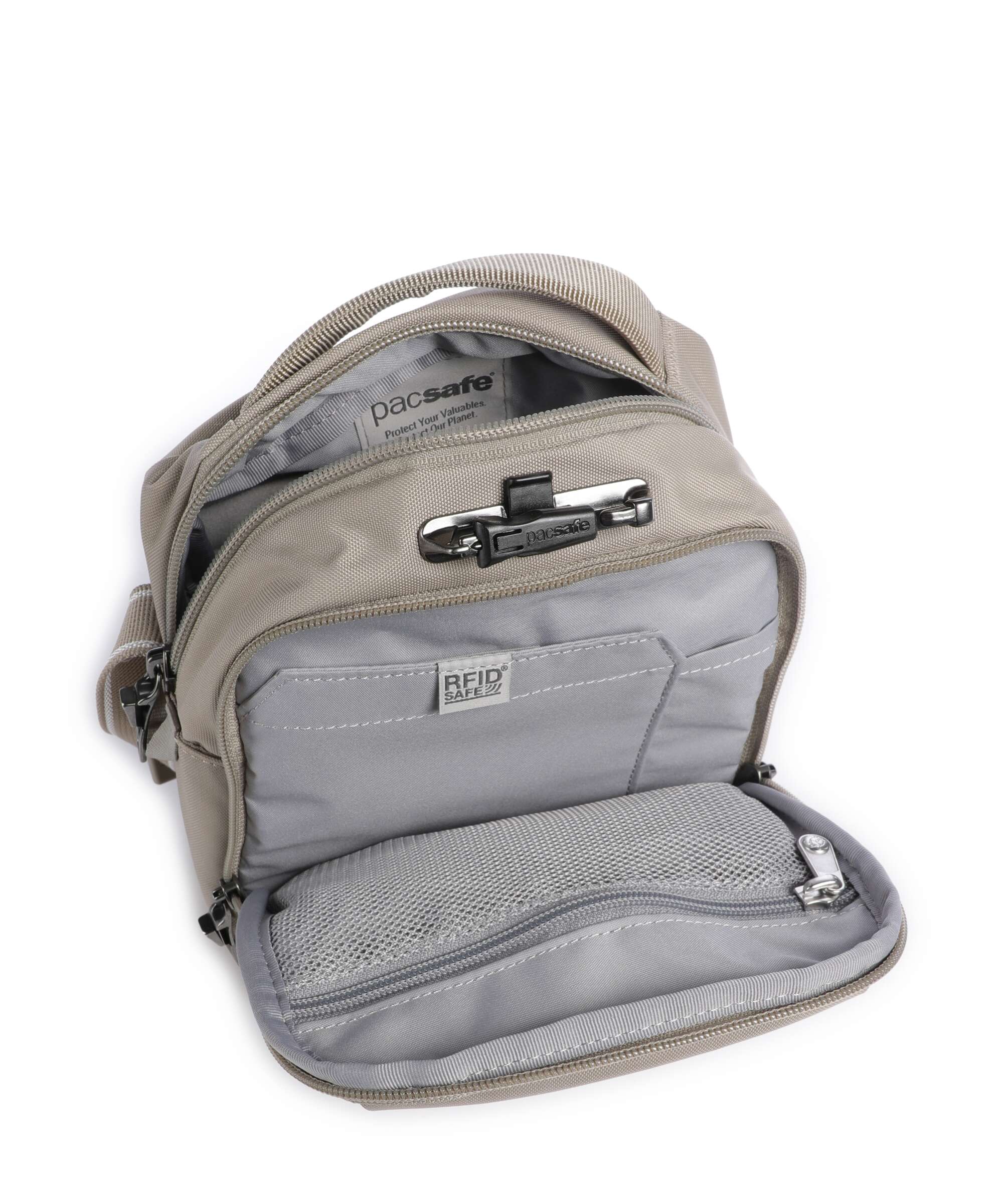 Pacsafe V Crossbody bag beige - Image 7