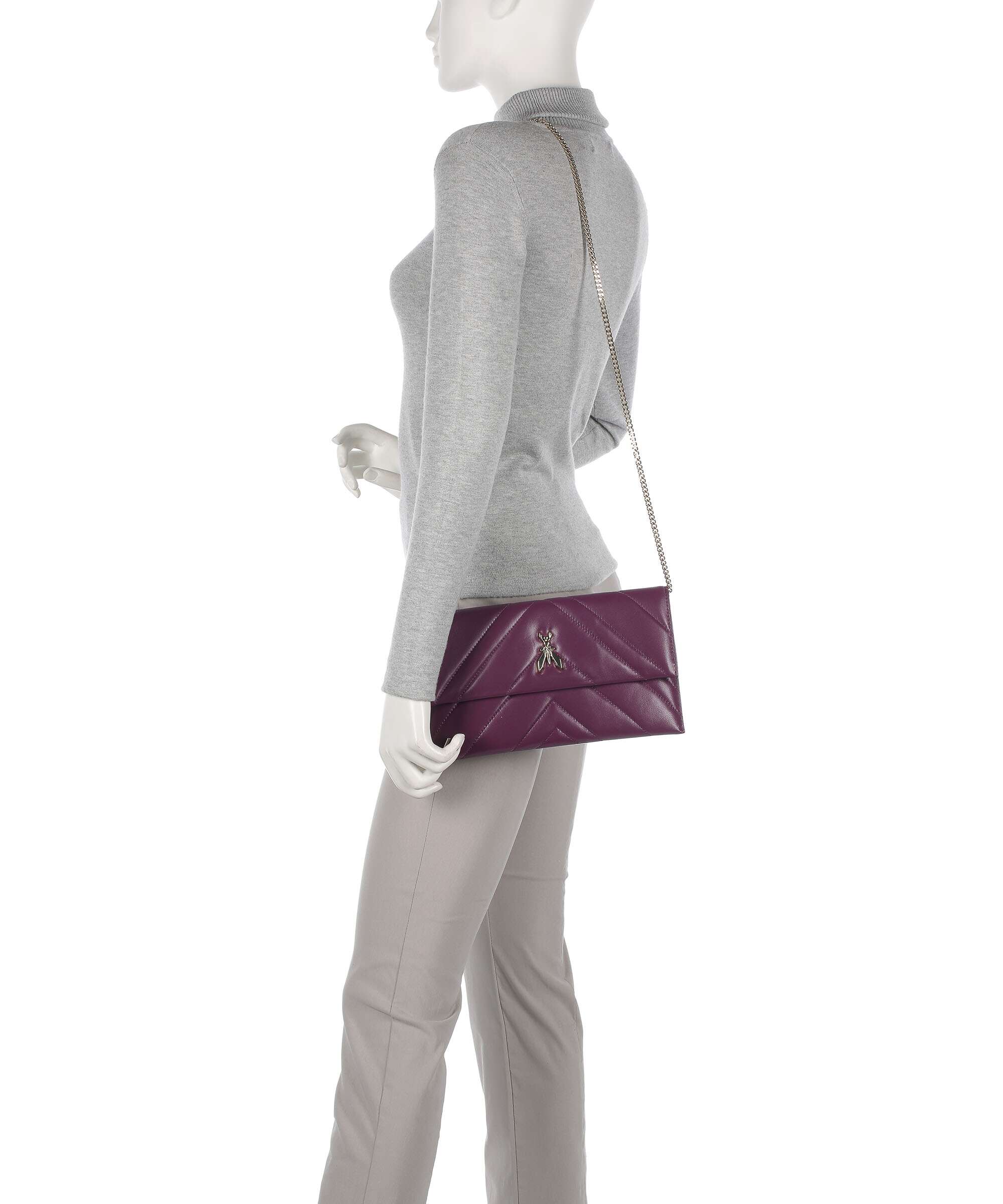 Patrizia Pepe Fly Quilted Crossbody bag futuristic purple - Image 3