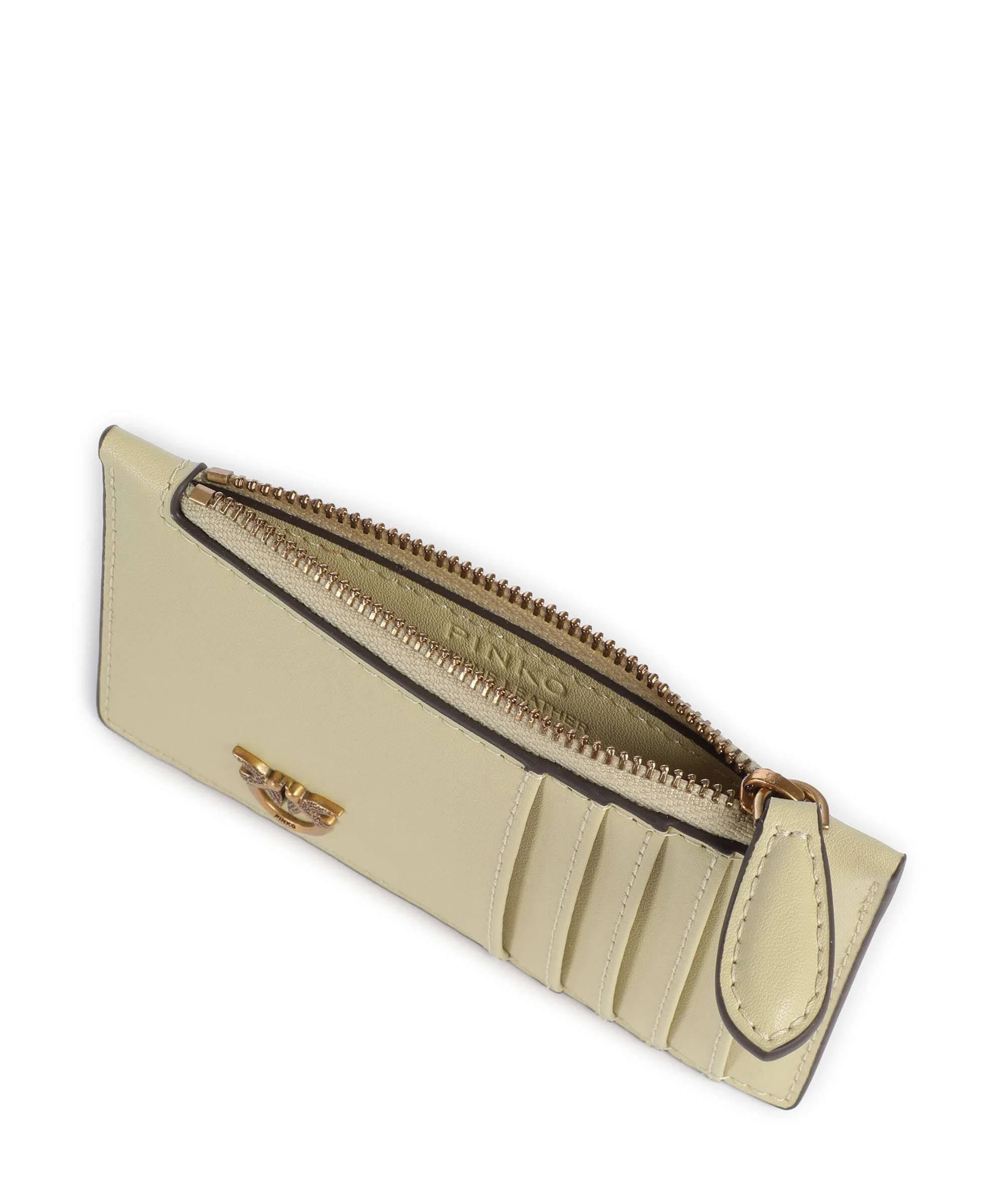 Pinko Airone Credit card holder giallo vaniglia/antique gold - Image 4