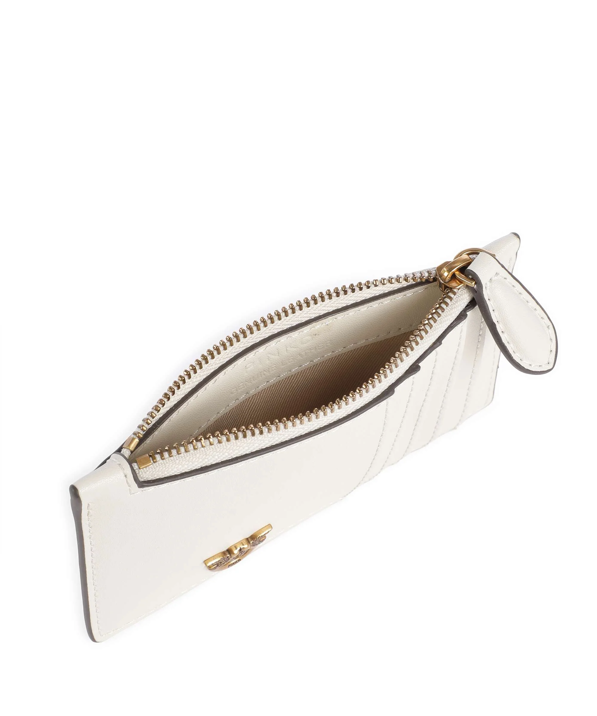 Pinko Airone Credit card holder bianco seta/antique gold - Image 4