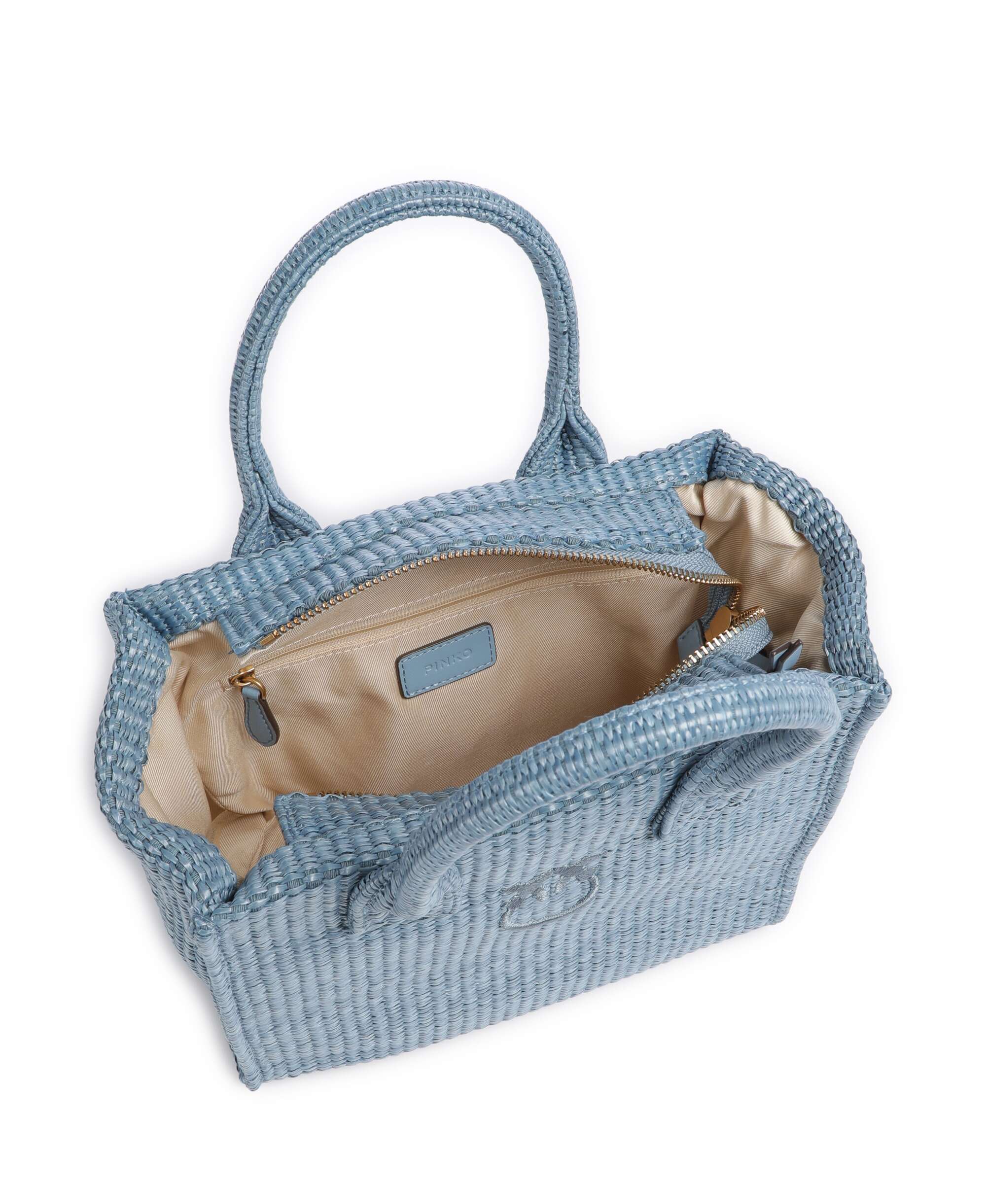 Pinko Beach Mini Handbag light blue - Image 5