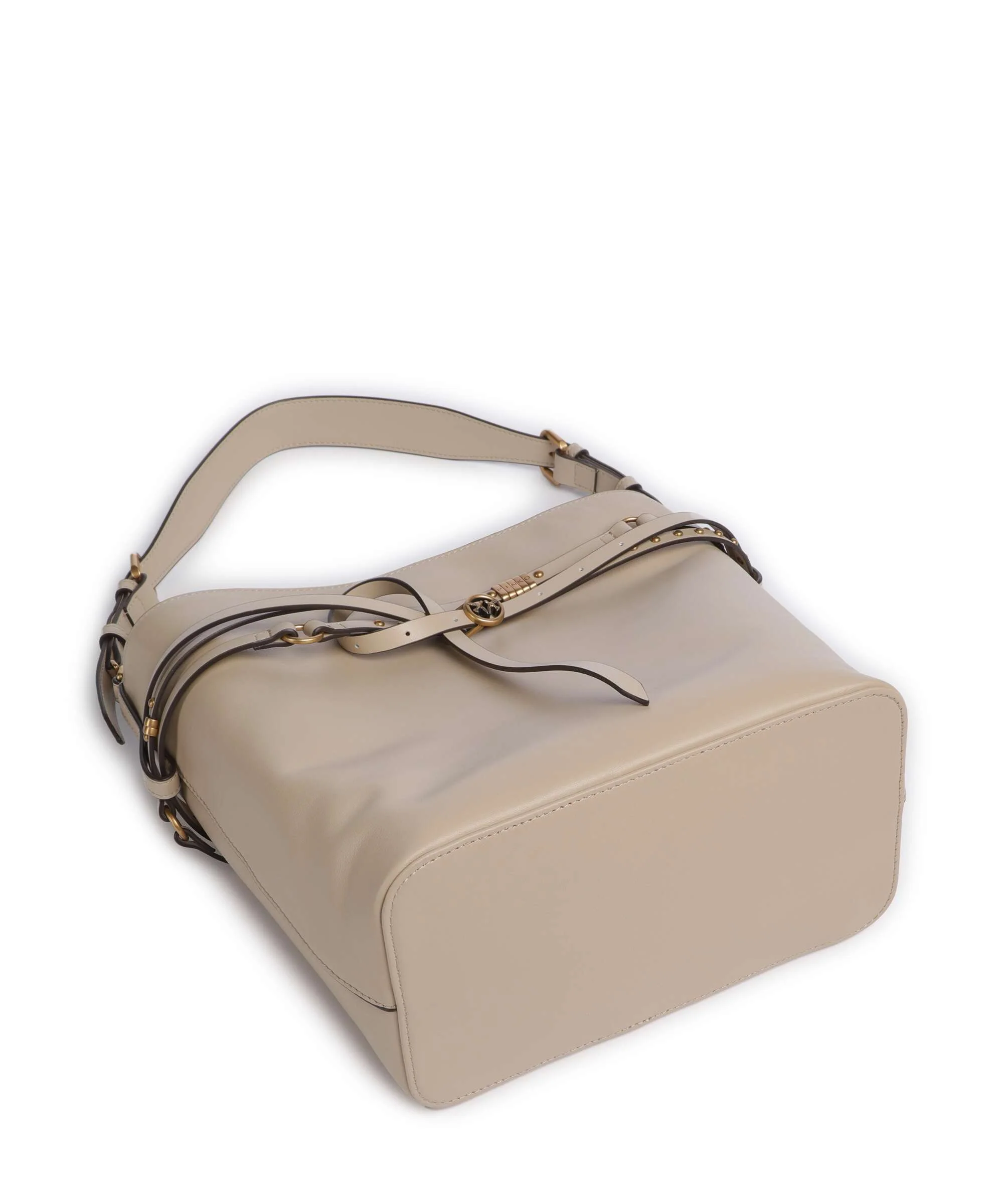 Pinko Belt Classic Bucket bag beige/grigio fumo/antique gold - Image 5