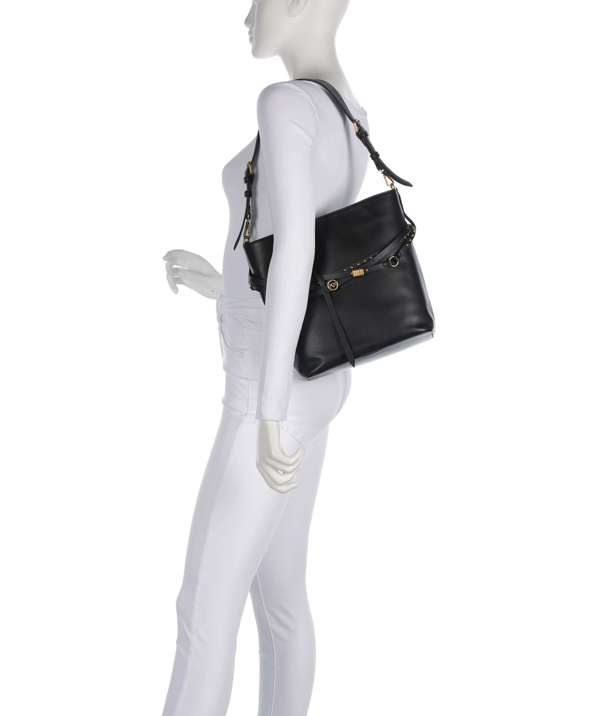 Pinko Belt Classic Bucket bag nero/antique gold - Image 3