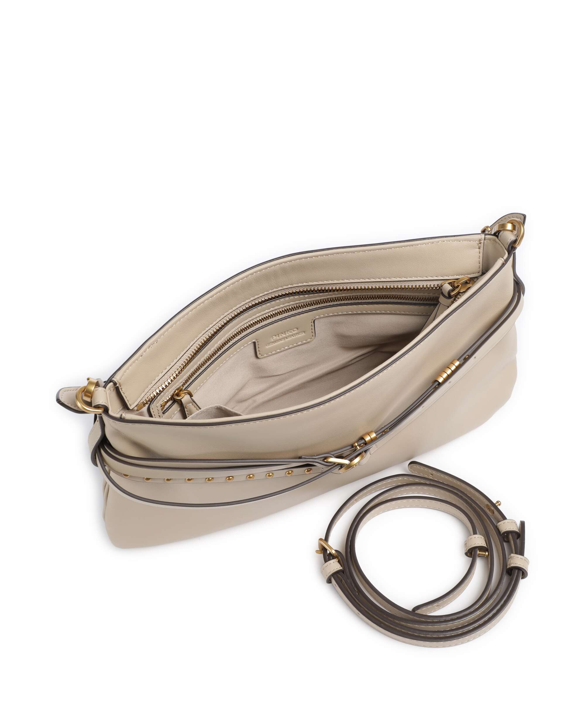 Pinko Belt Classic Shoulder bag beige/grigio fumo/antique gold - Image 5