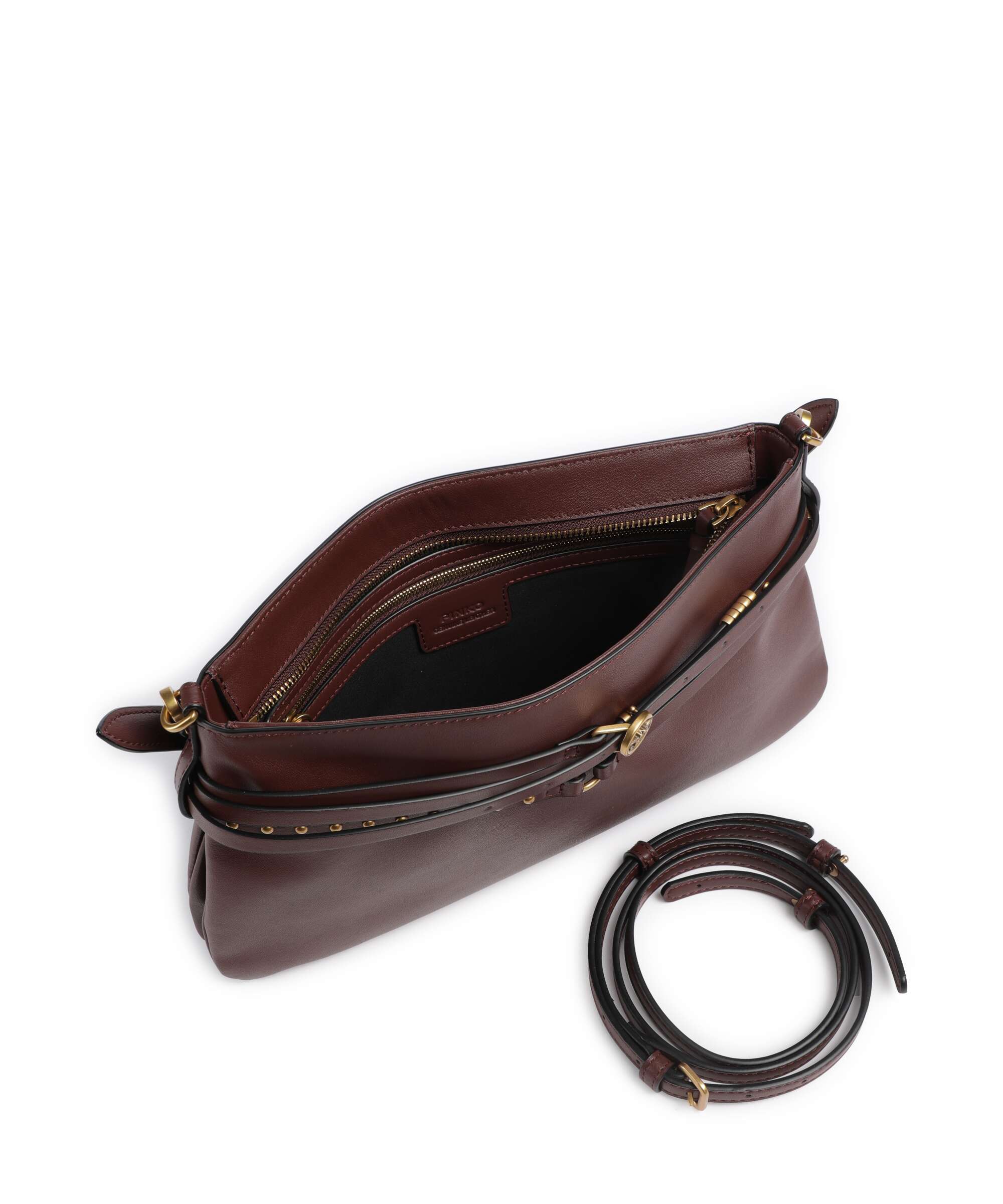 Pinko Belt Classic Shoulder bag burgundy wine/antique gold - Image 5