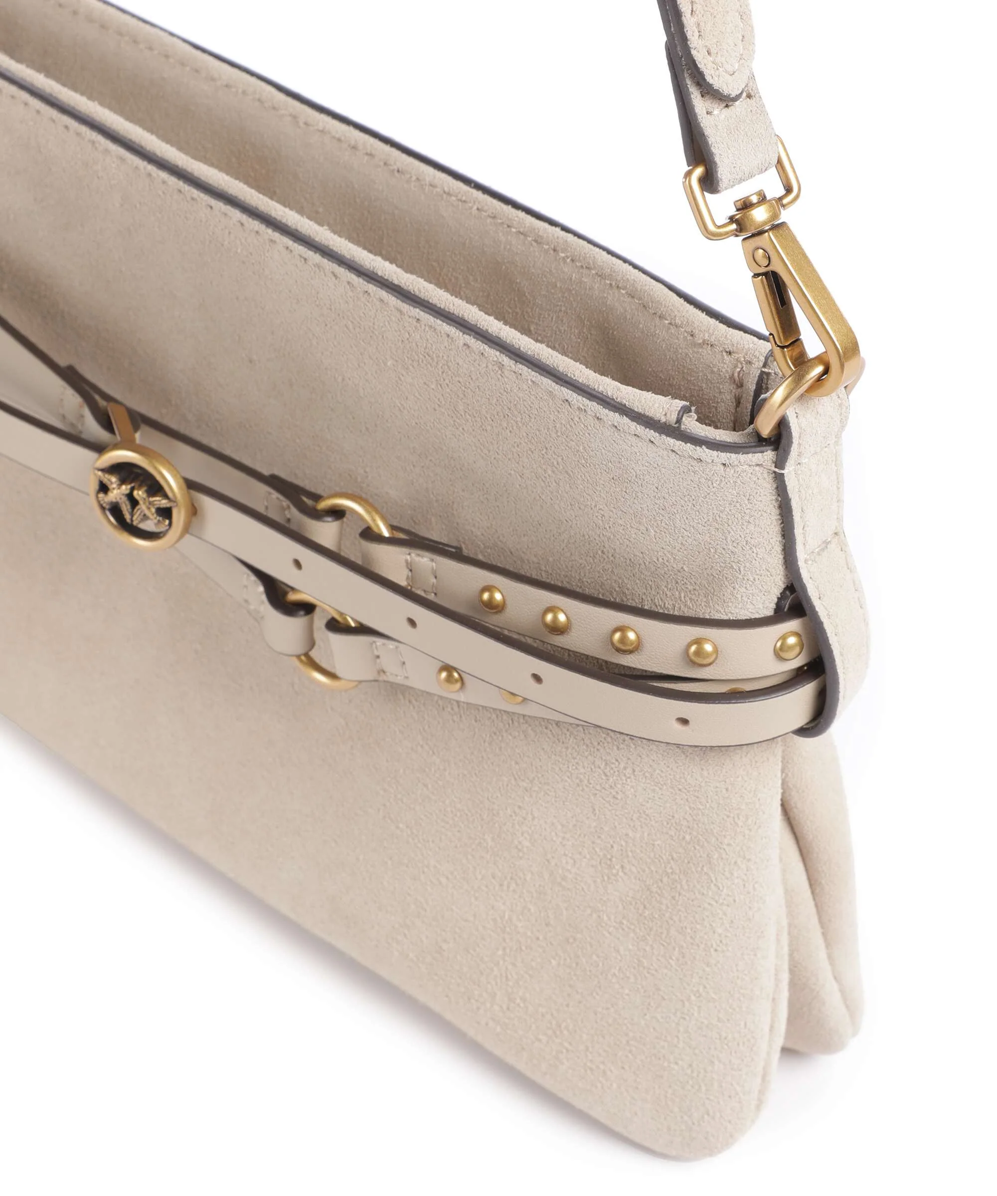 Pinko Belt Mini Shoulder bag beige/grigio fumo/antique gold - Image 5