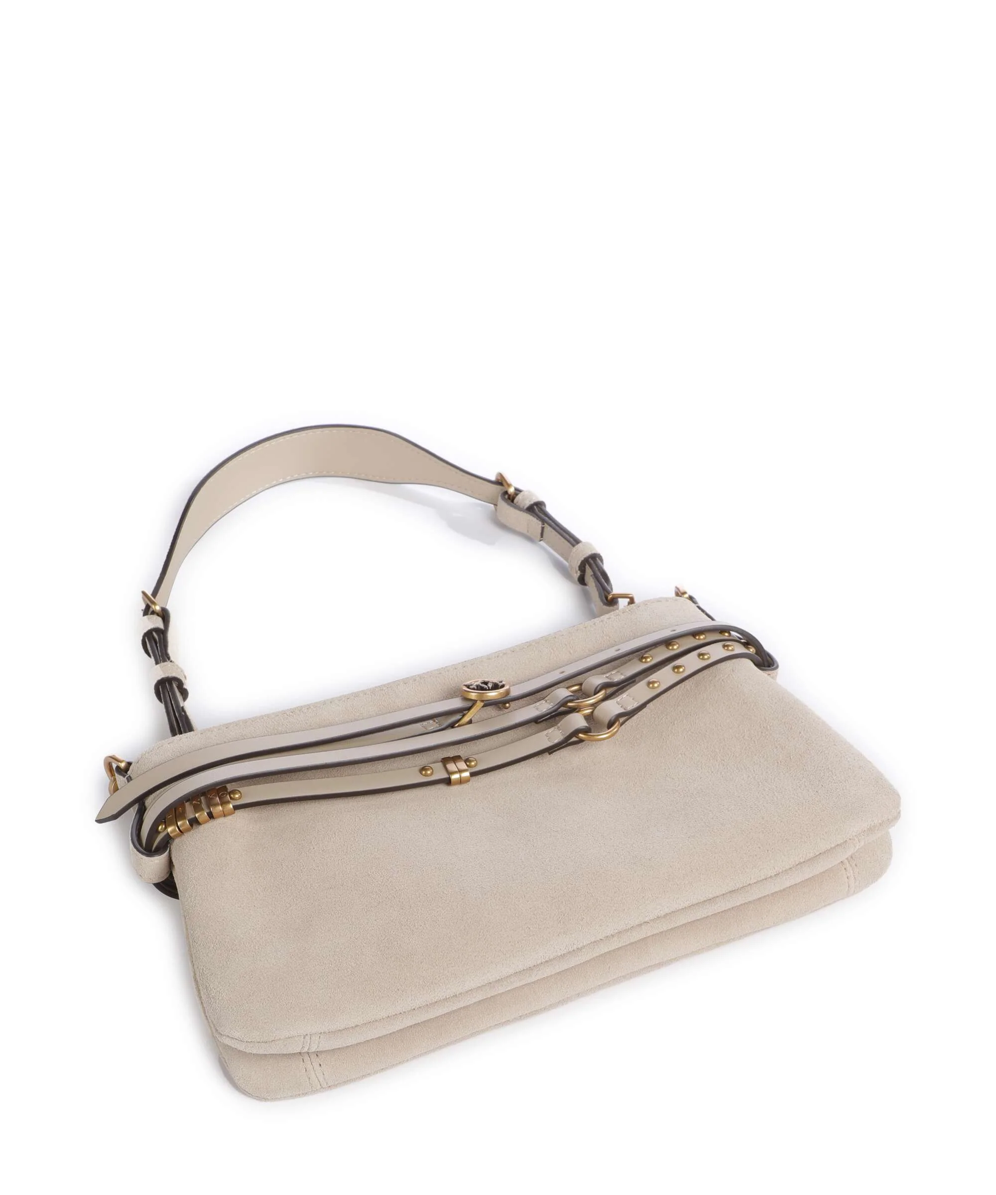 Pinko Belt Mini Shoulder bag beige/grigio fumo/antique gold - Image 6