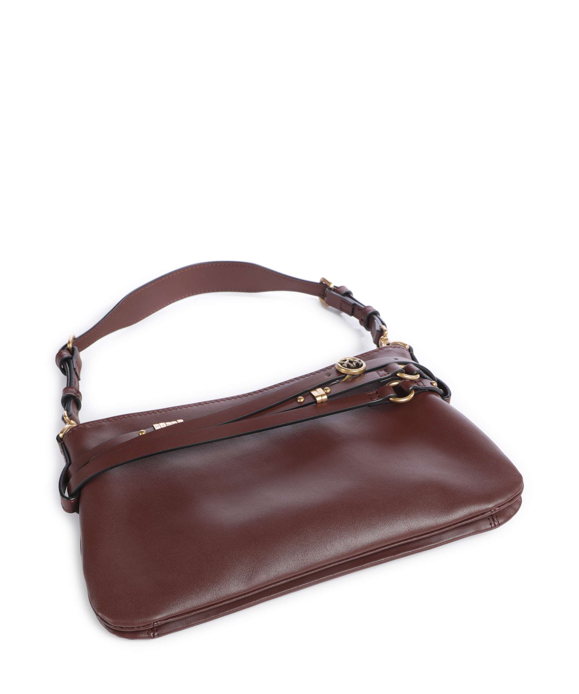 Pinko Belt Mini Shoulder bag burgundy wine/antique gold - Image 6