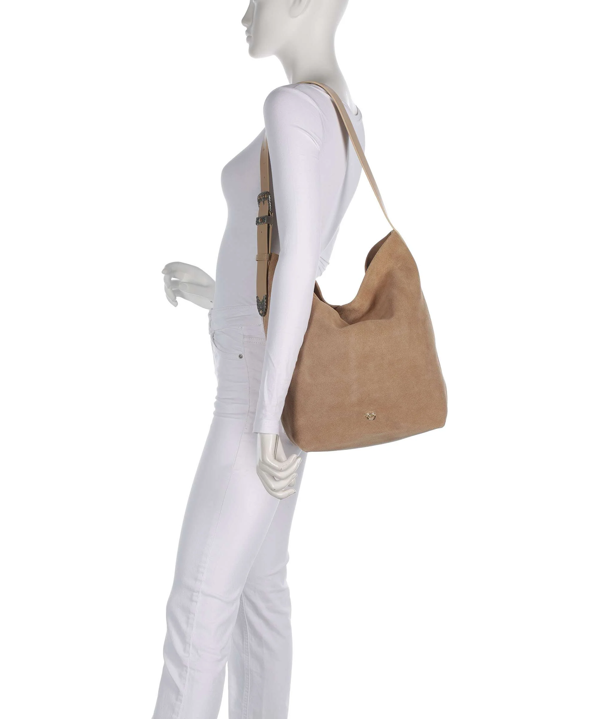 Pinko Big Hobo bag beige/scoiattolo/gal mix gold - Image 3