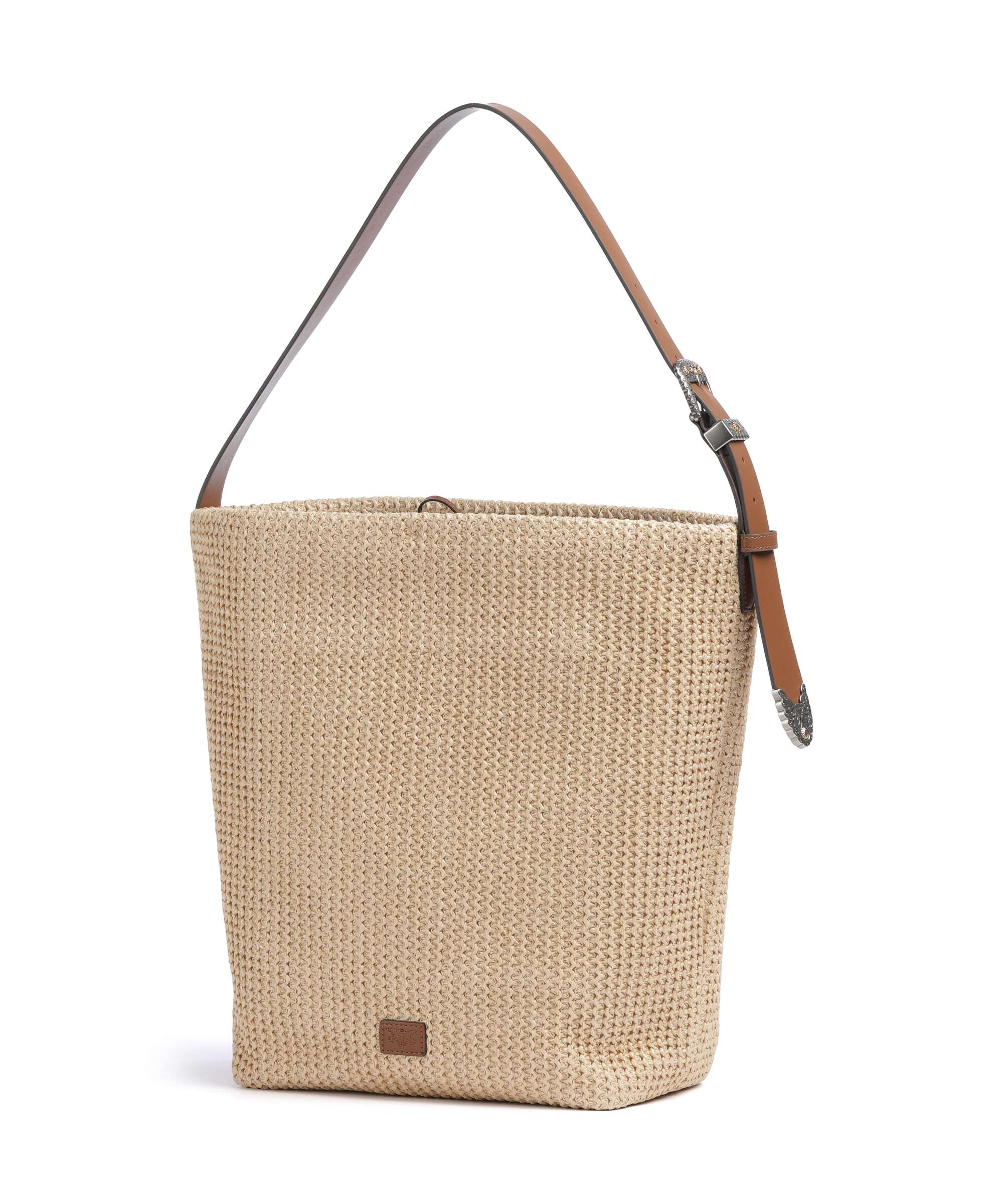 Pinko Big Hobo bag paglia/cuoio/mix gal - Image 2