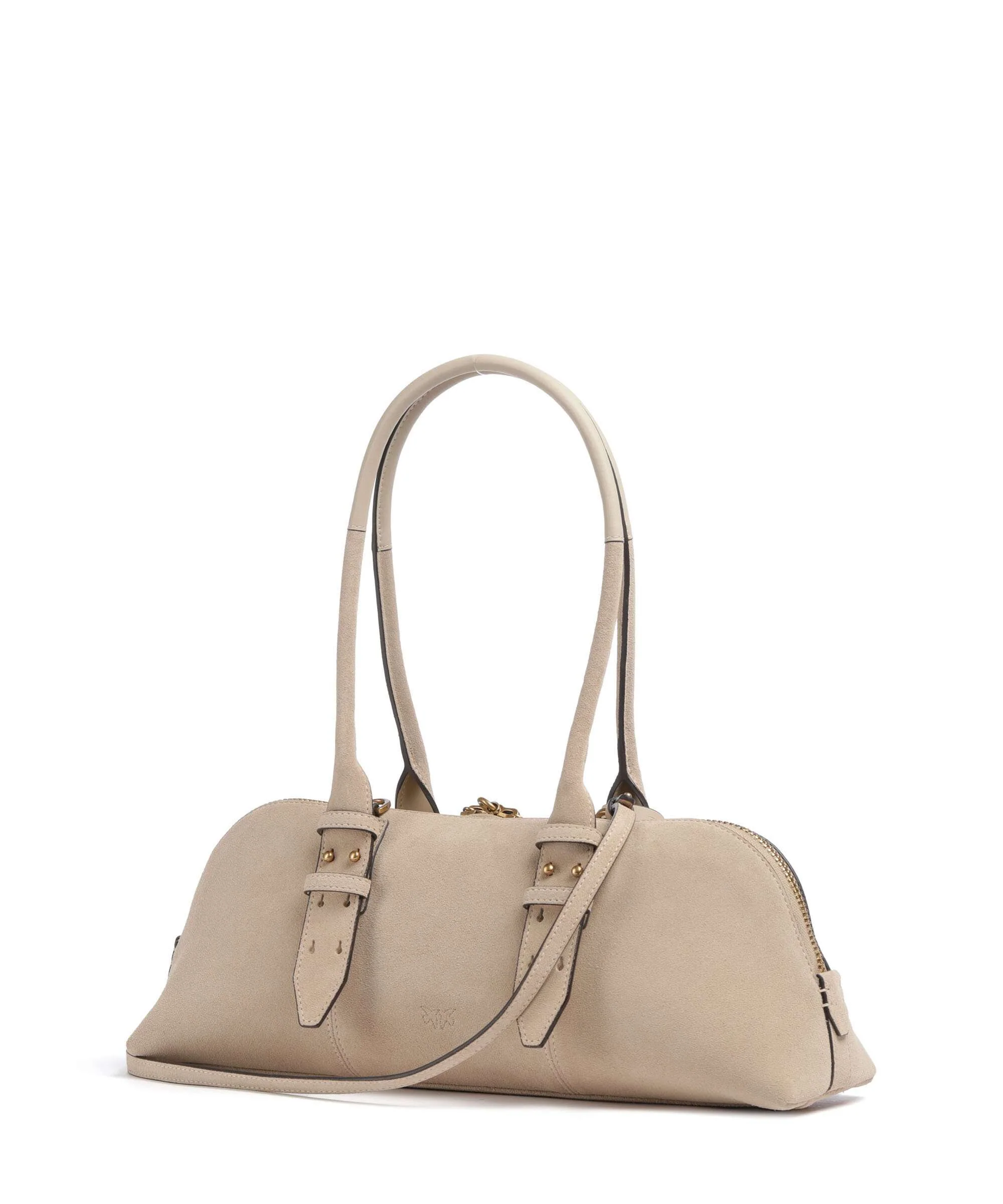 Pinko Bowling Horizontal Big Shoulder bag beige/grigio fumo/antique gold - Image 2