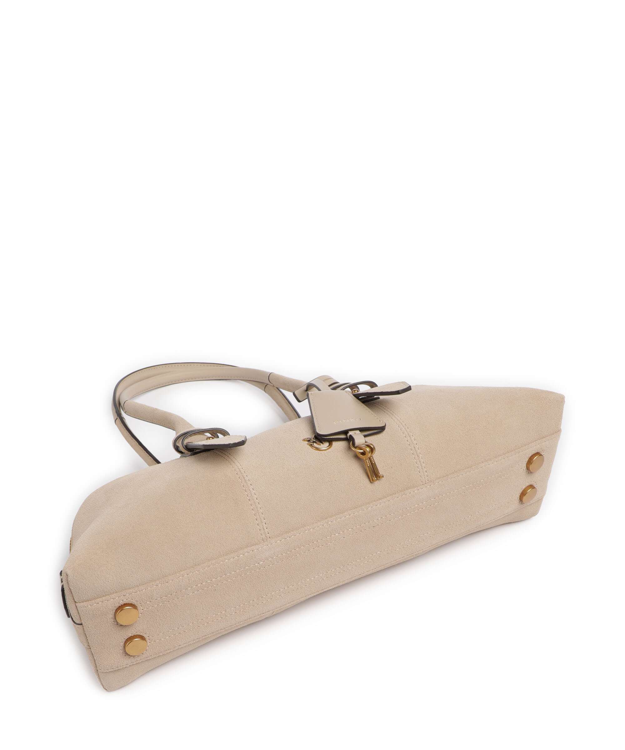 Pinko Bowling Horizontal Big Shoulder bag beige/grigio fumo/antique gold - Image 5