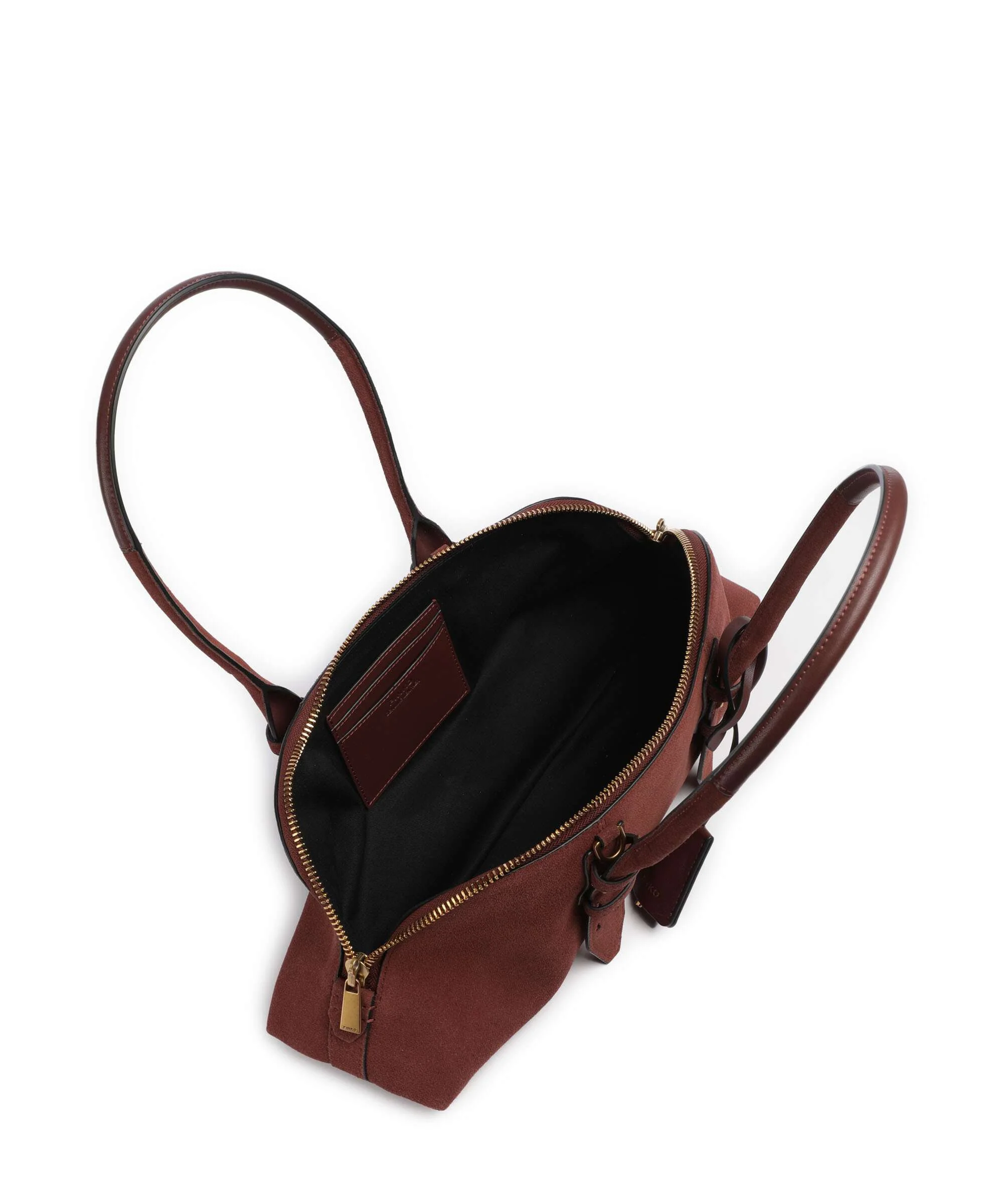 Pinko Bowling Horizontal Big Shoulder bag burgundy wine/antique gold - Image 6
