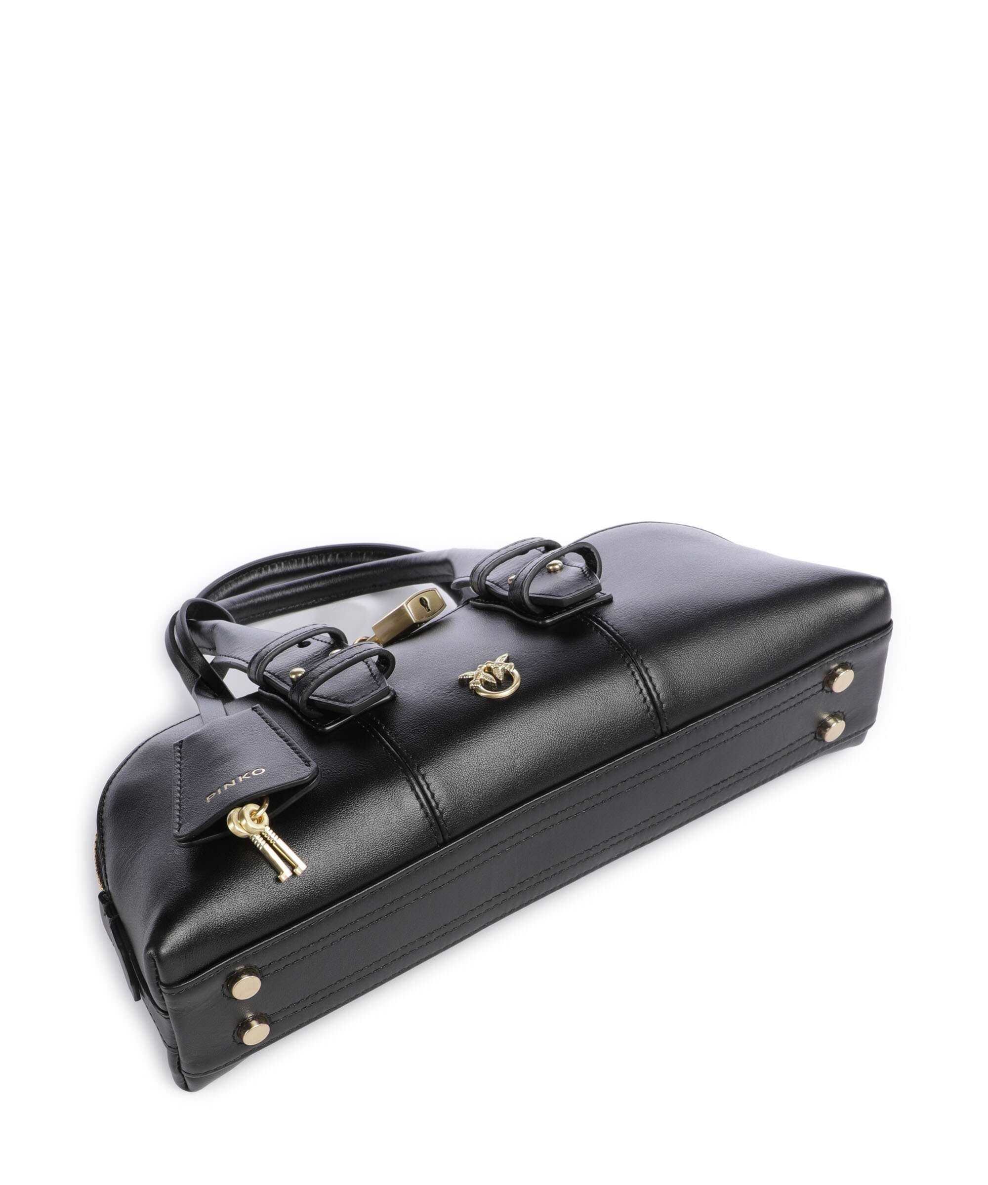 Pinko Bowling Horizontal Handbag nero limousine/matt gold - Image 5