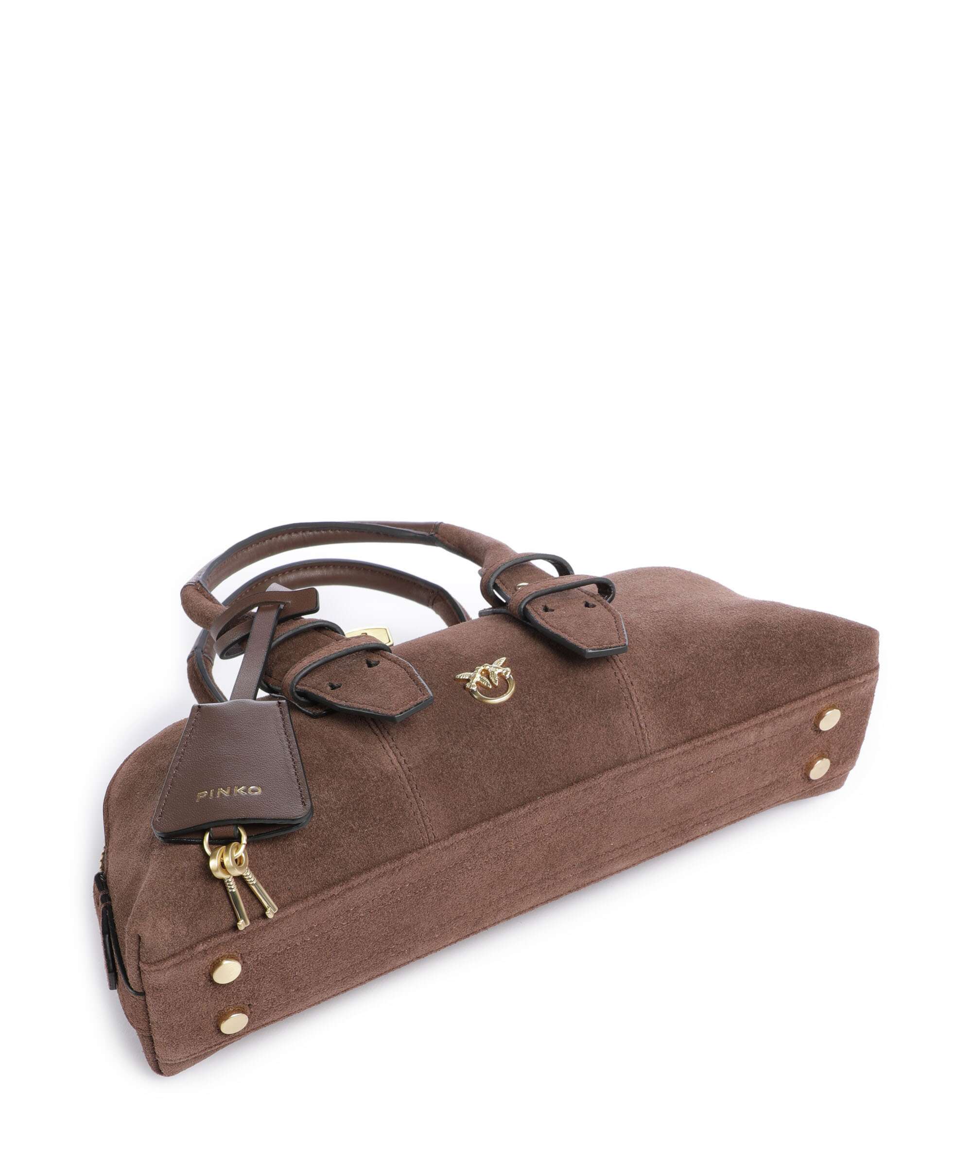 Pinko Bowling Horizontal Handbag marrone castano/matt gold - Image 5