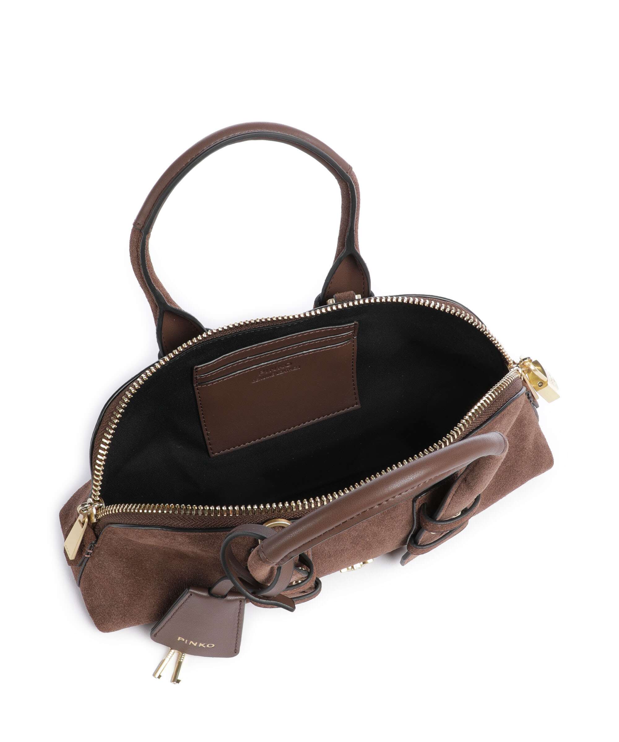 Pinko Bowling Horizontal Handbag marrone castano/matt gold - Image 6