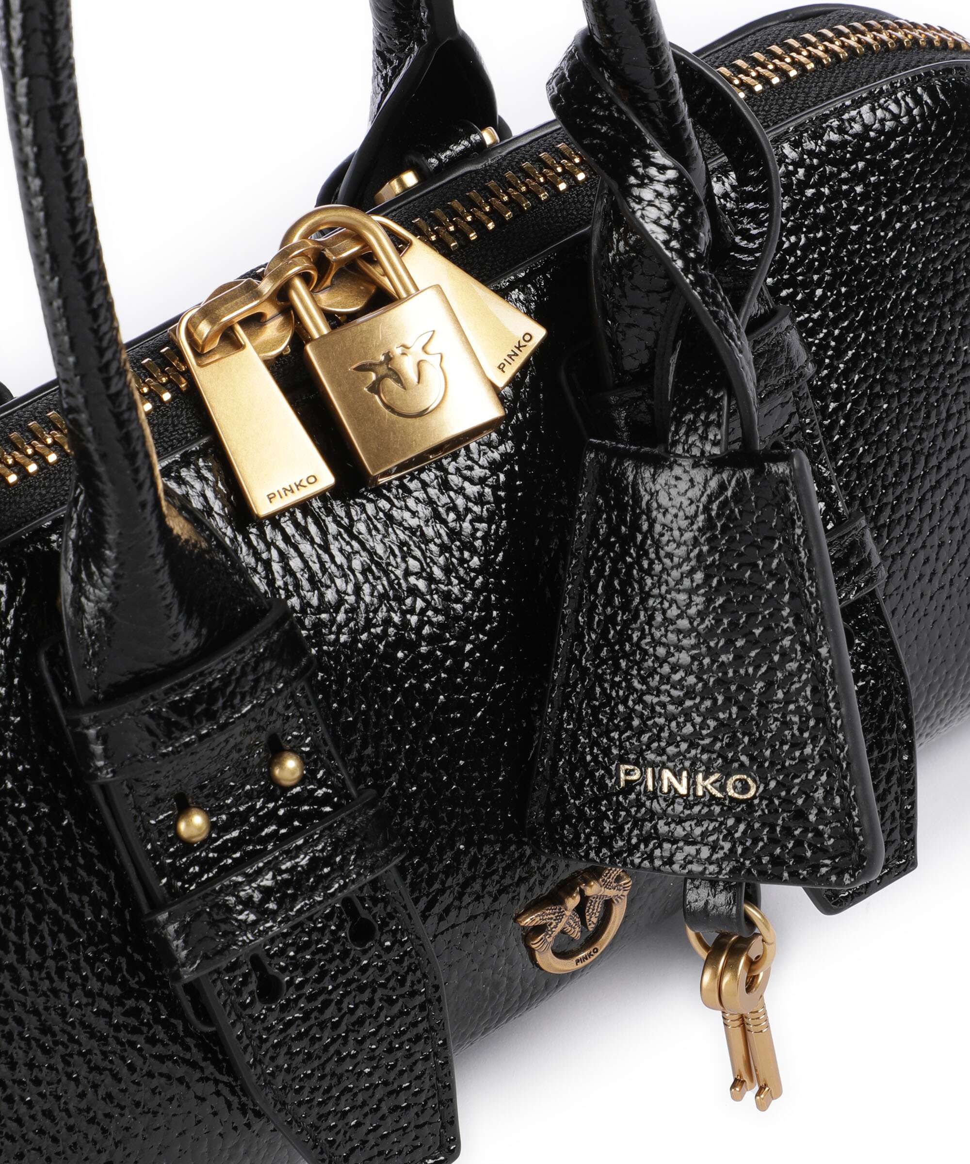 Pinko Bowling Horizontal Handbag nero/antique gold - Image 4