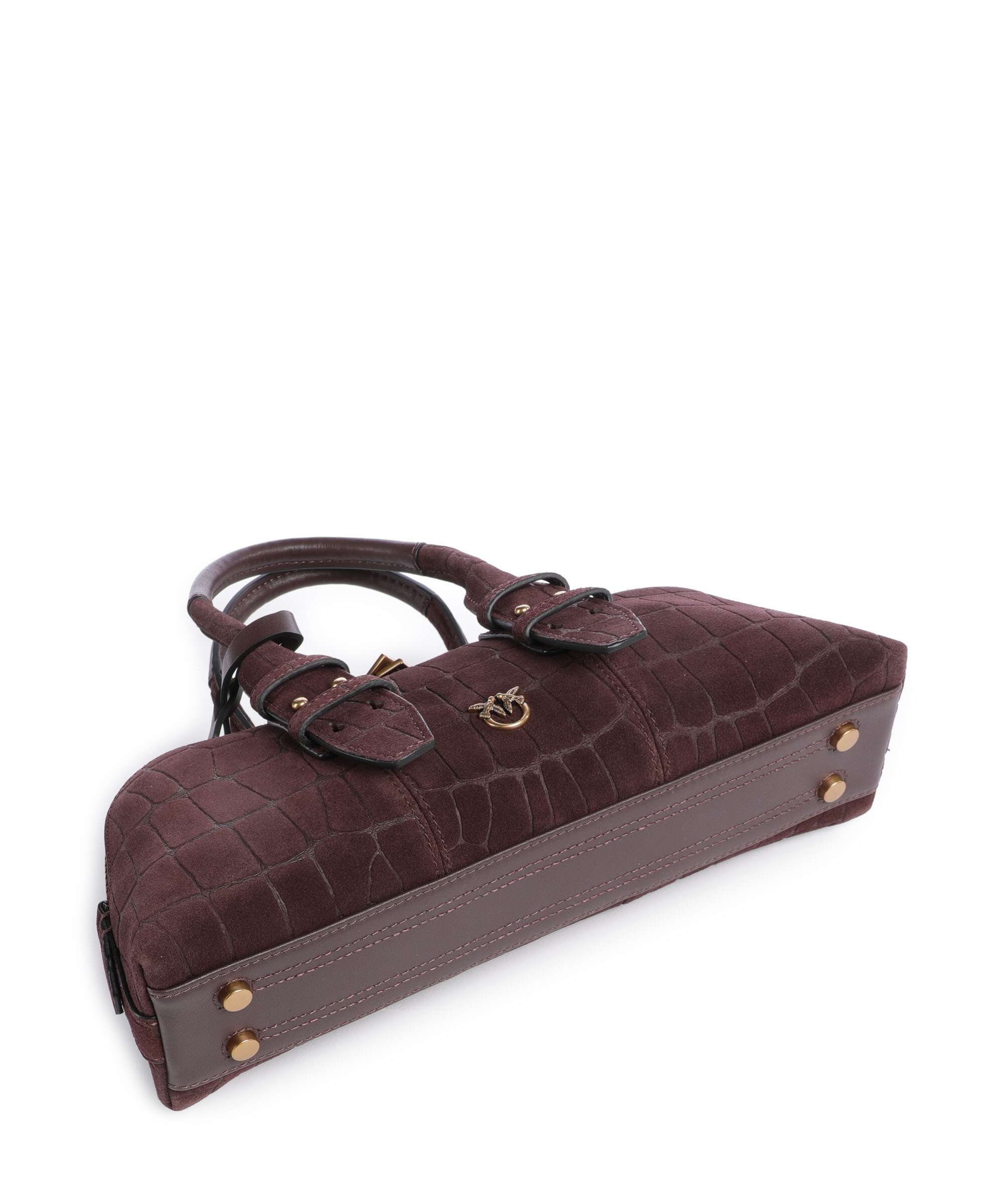 Pinko Bowling Horizontal Handbag rosso mogano/antique gold - Image 5