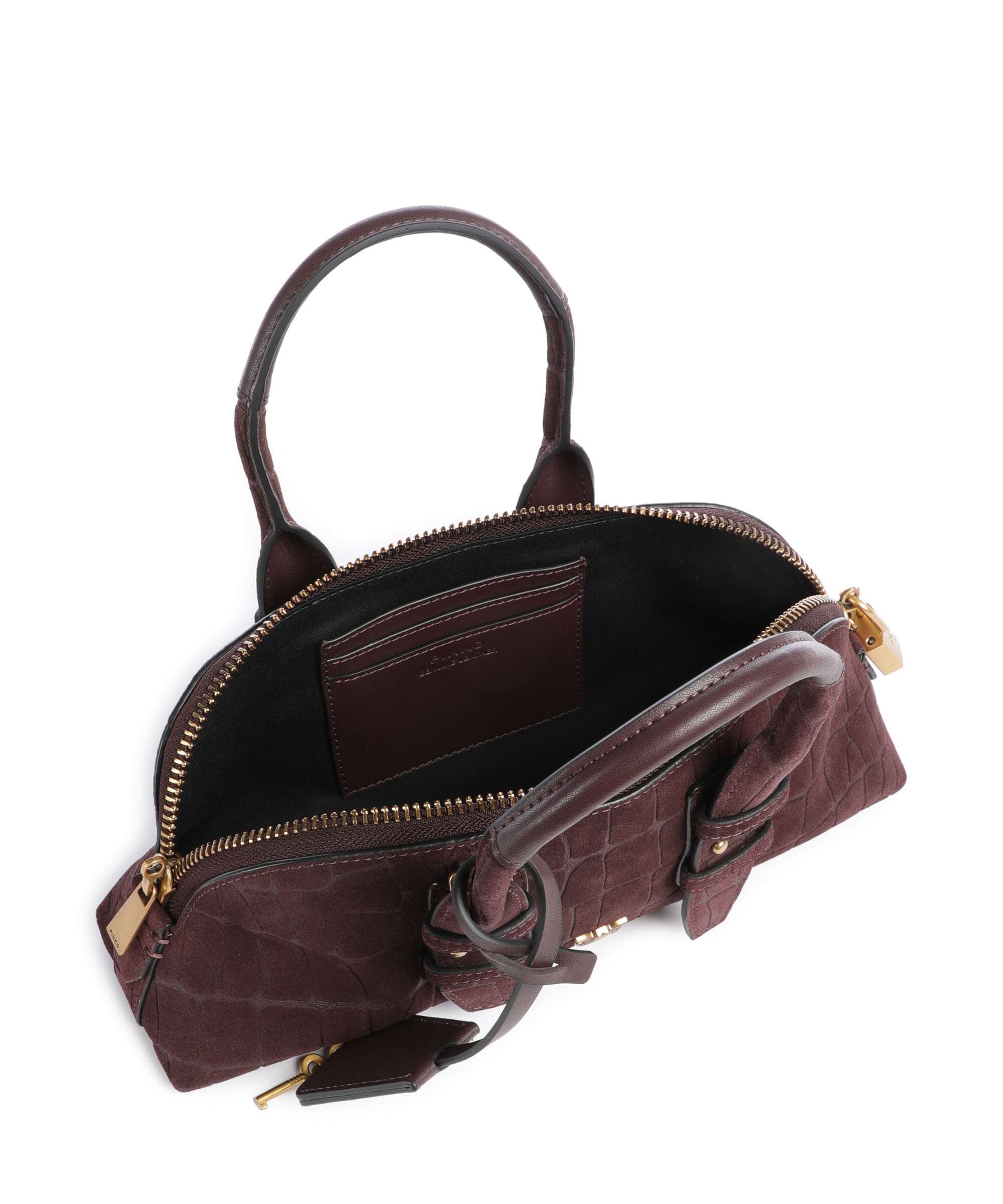 Pinko Bowling Horizontal Handbag rosso mogano/antique gold - Image 6