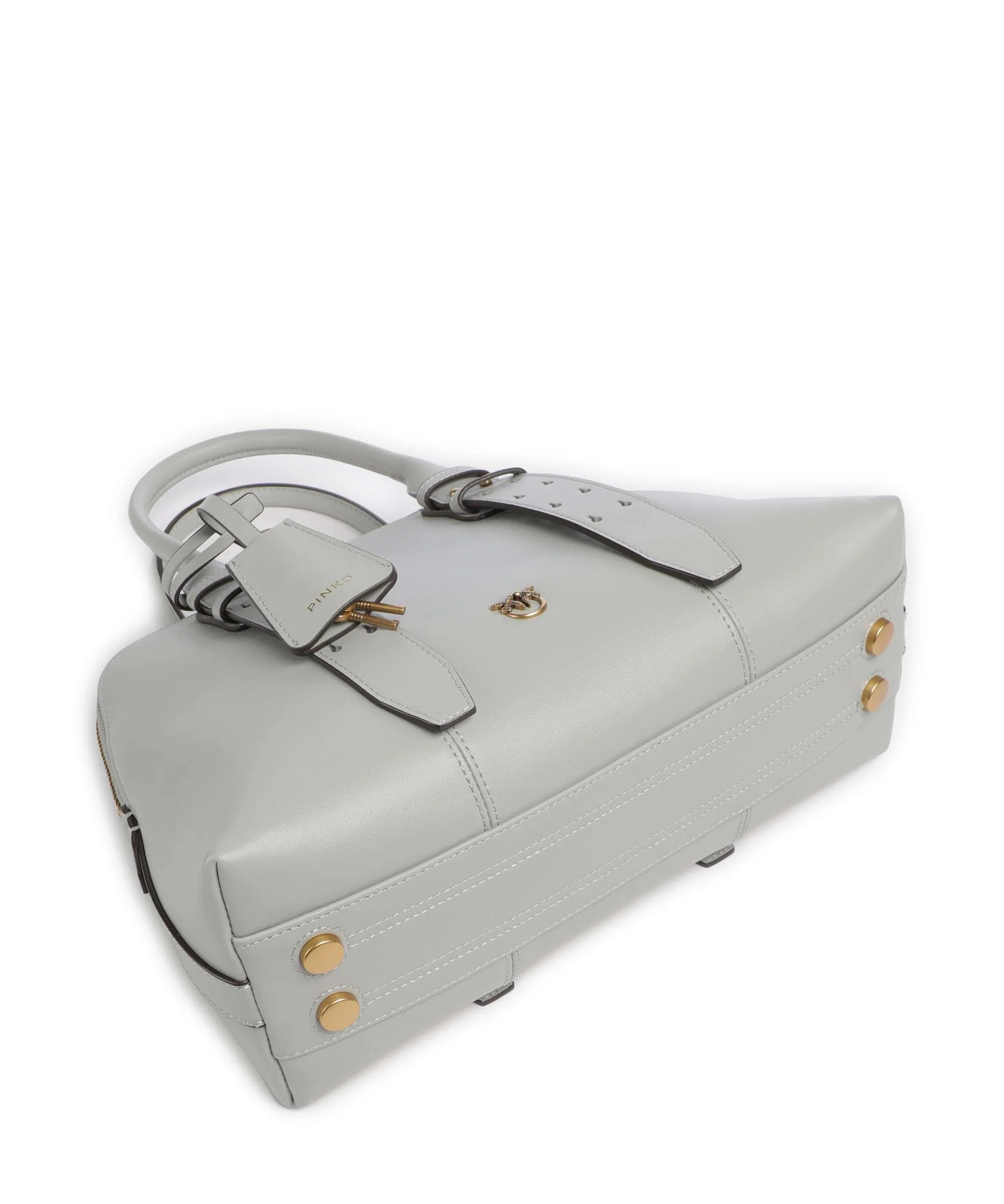 Pinko Bowling Medium Handbag grigio perla/antique gold - Image 5