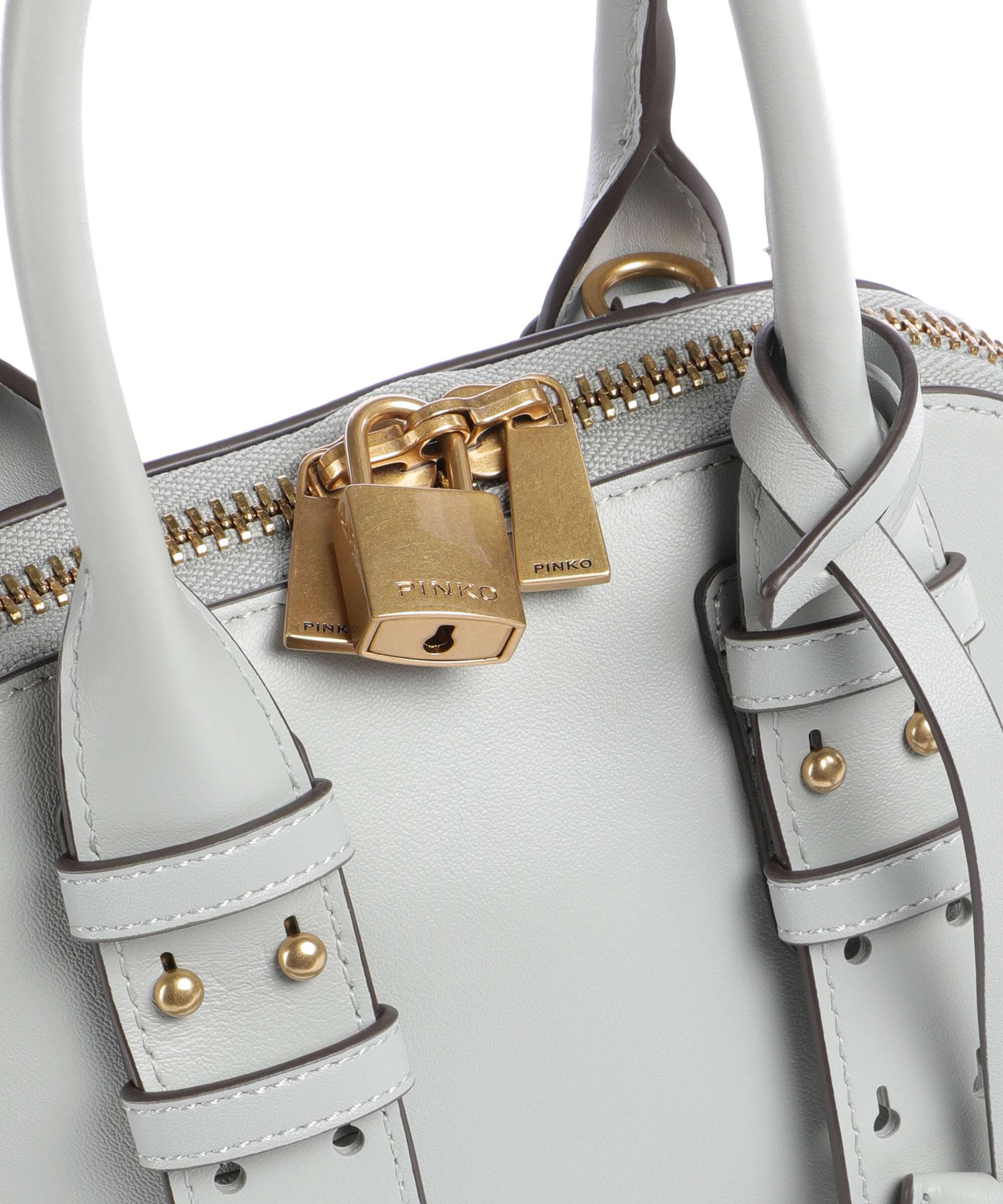 Pinko Bowling Mini Handbag grigio perla/antique gold - Image 5