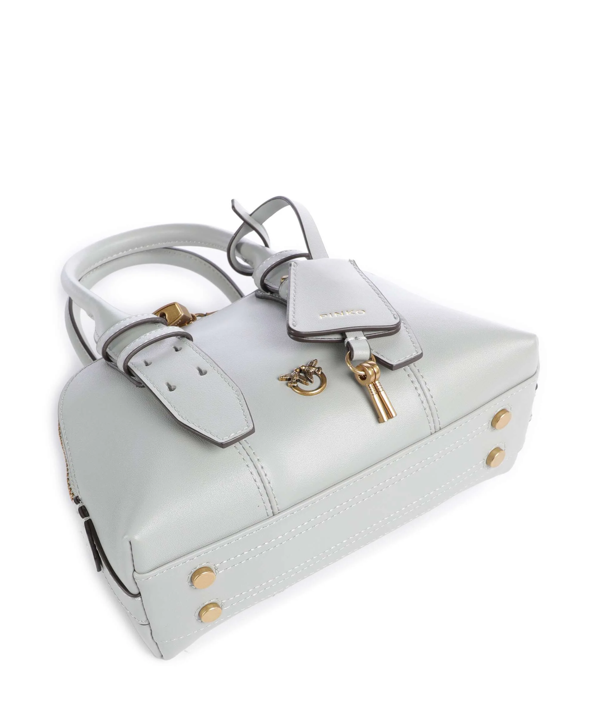 Pinko Bowling Mini Handbag grigio perla/antique gold - Image 6