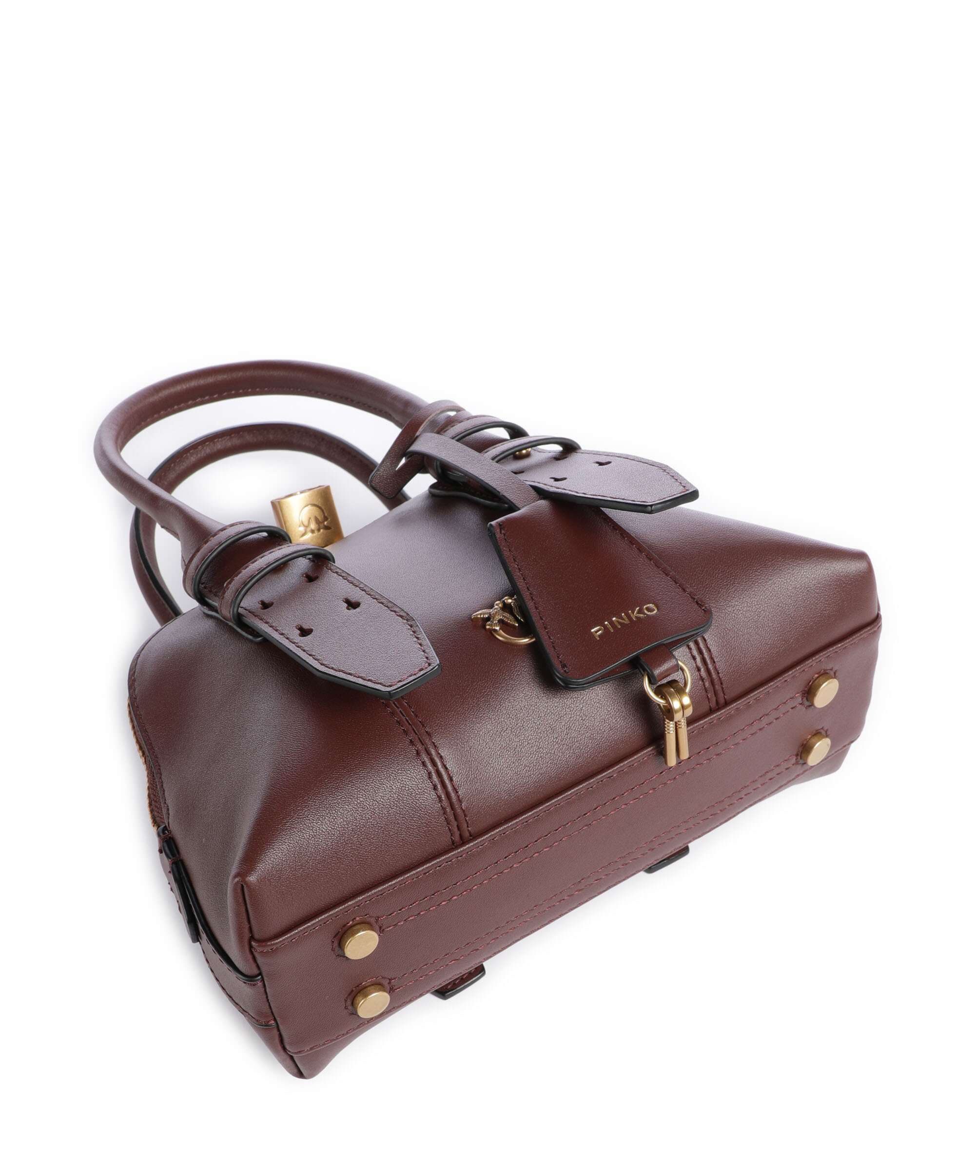 Pinko Bowling Mini Handbag burgundy wine/antique gold - Image 5