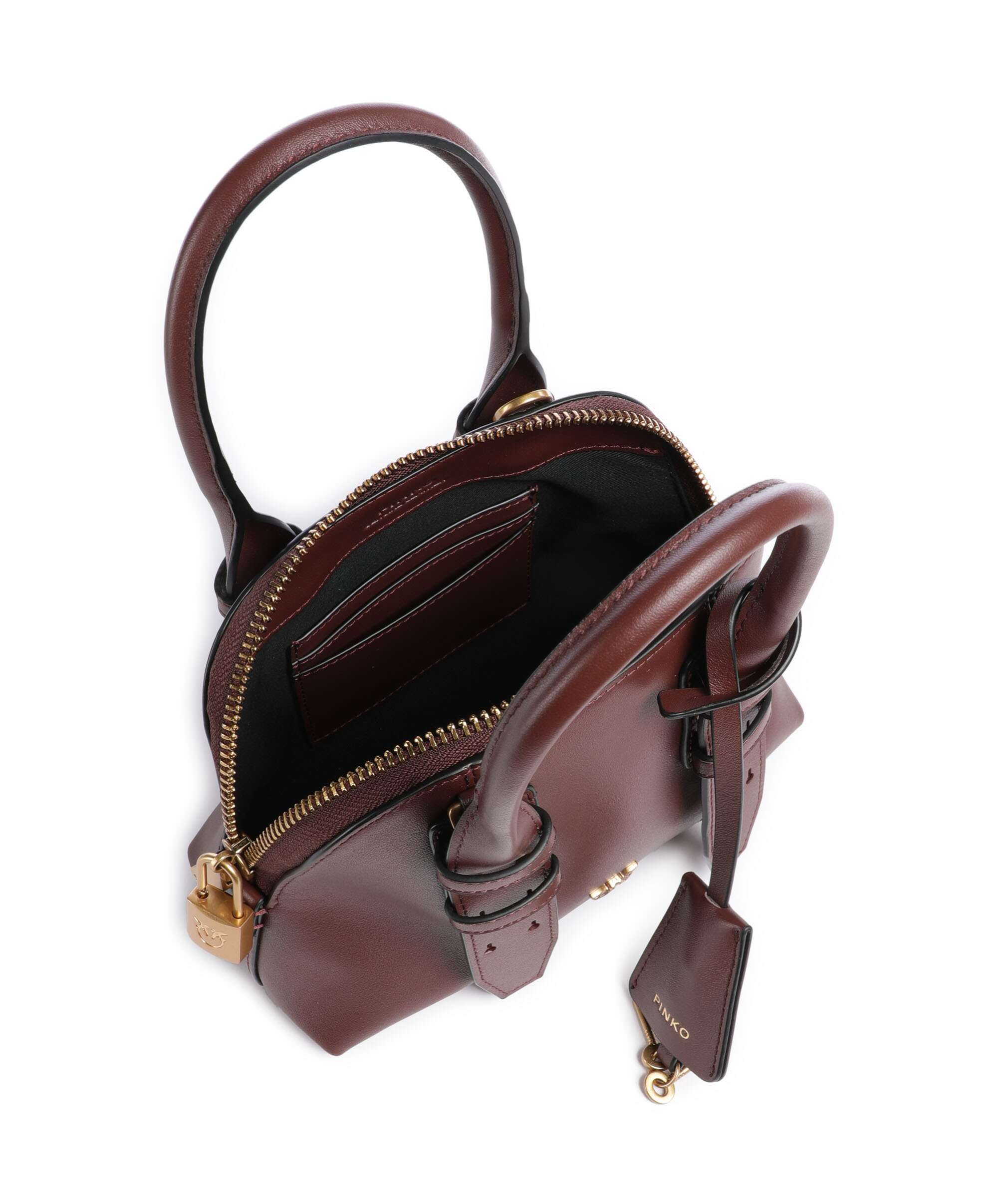 Pinko Bowling Mini Handbag burgundy wine/antique gold - Image 6