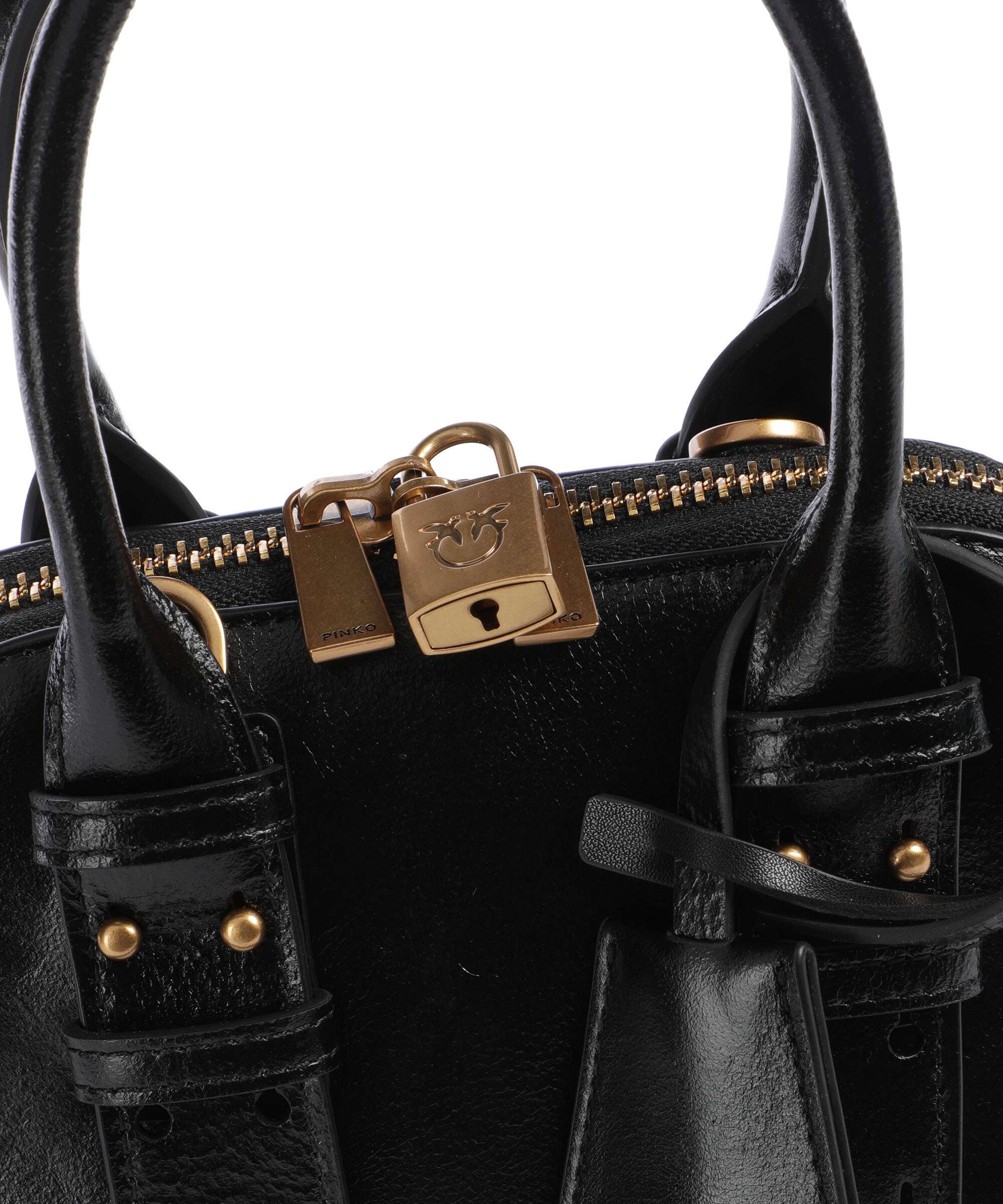 Pinko Bowling Mini Handbag nero/antique gold - Image 4