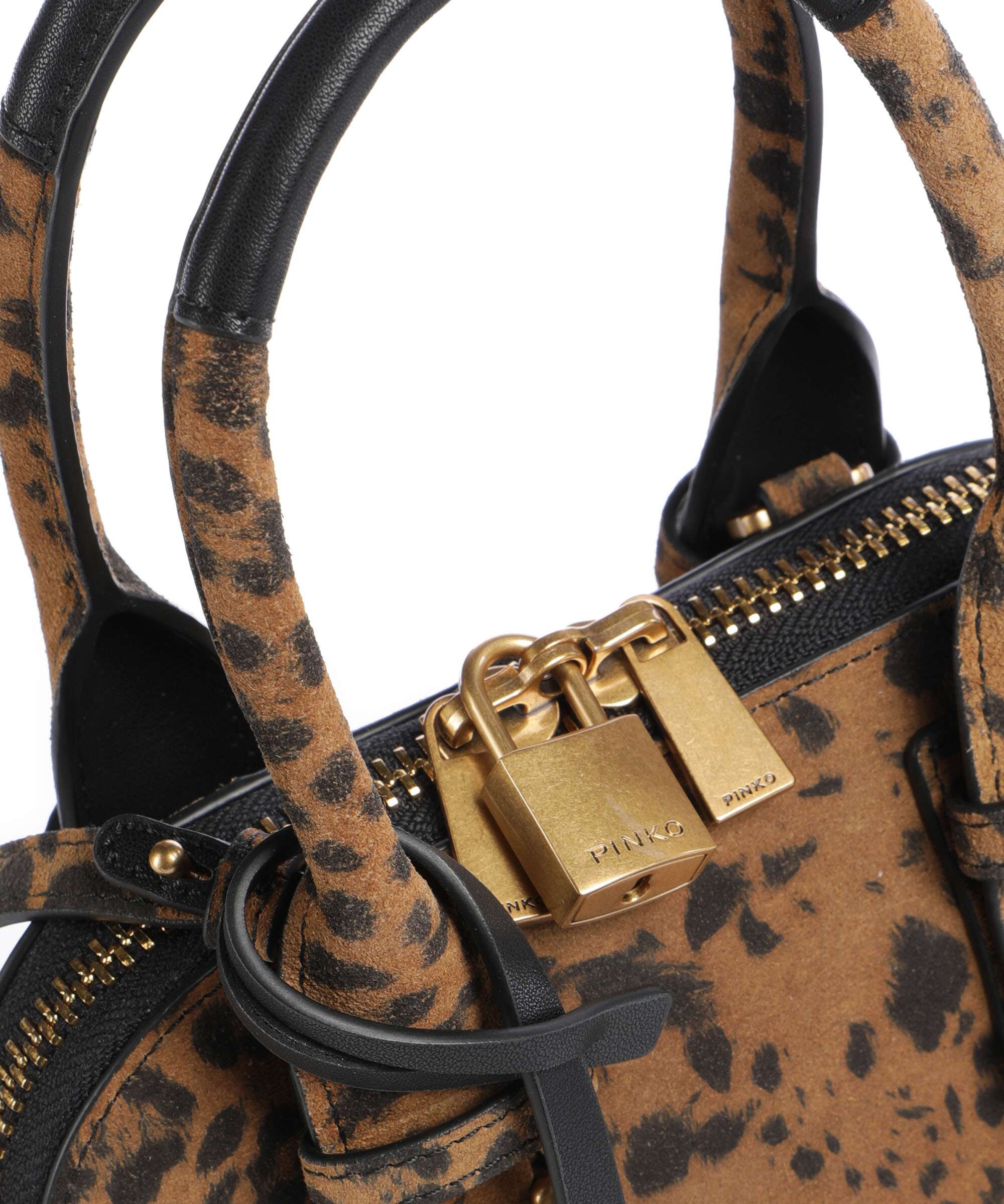 Pinko Bowling Mini Handbag maculato/marrone/antique gold - Image 4