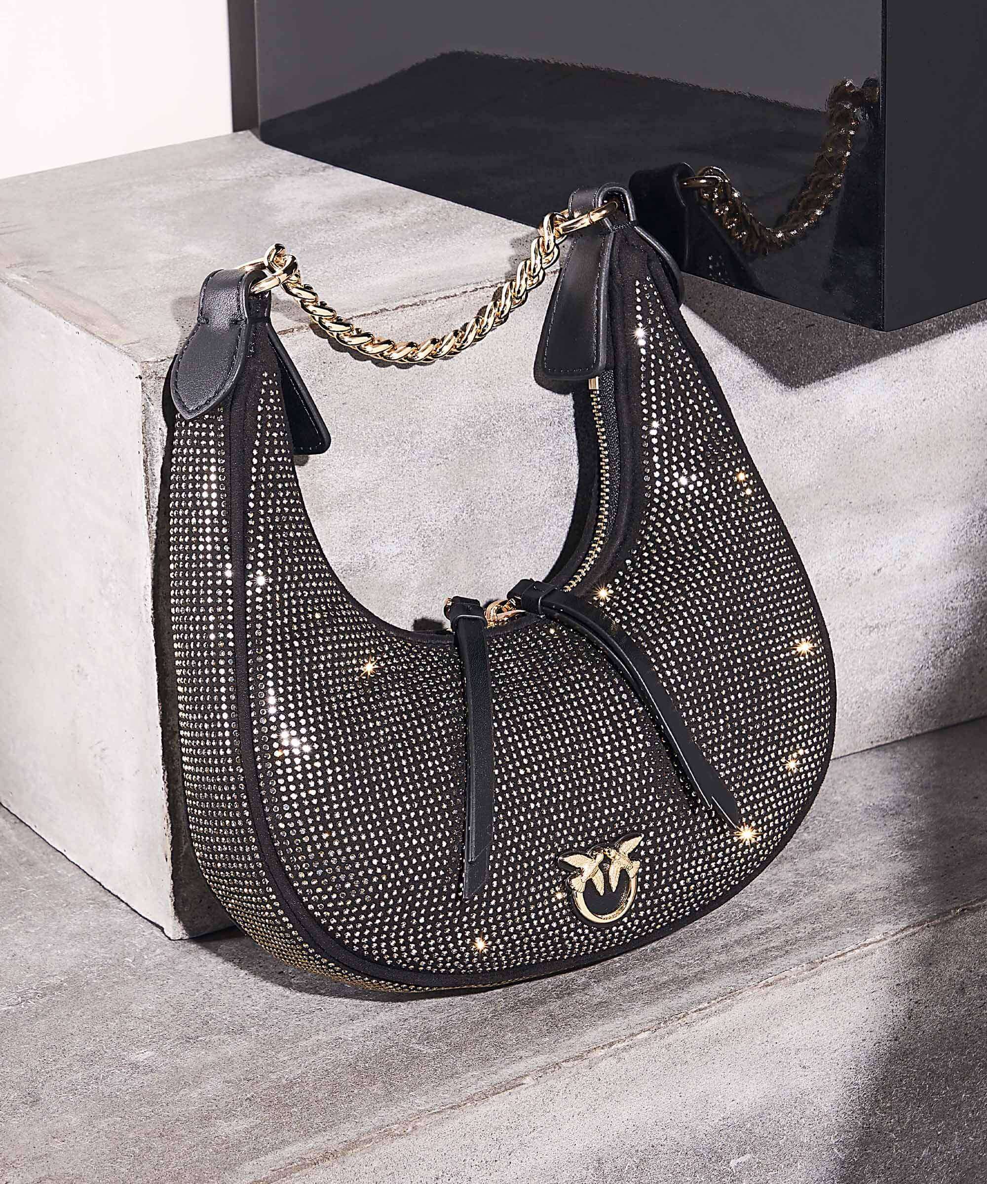 Pinko Brioche Mini Shoulder bag nero limousine/shiny gold - Image 6