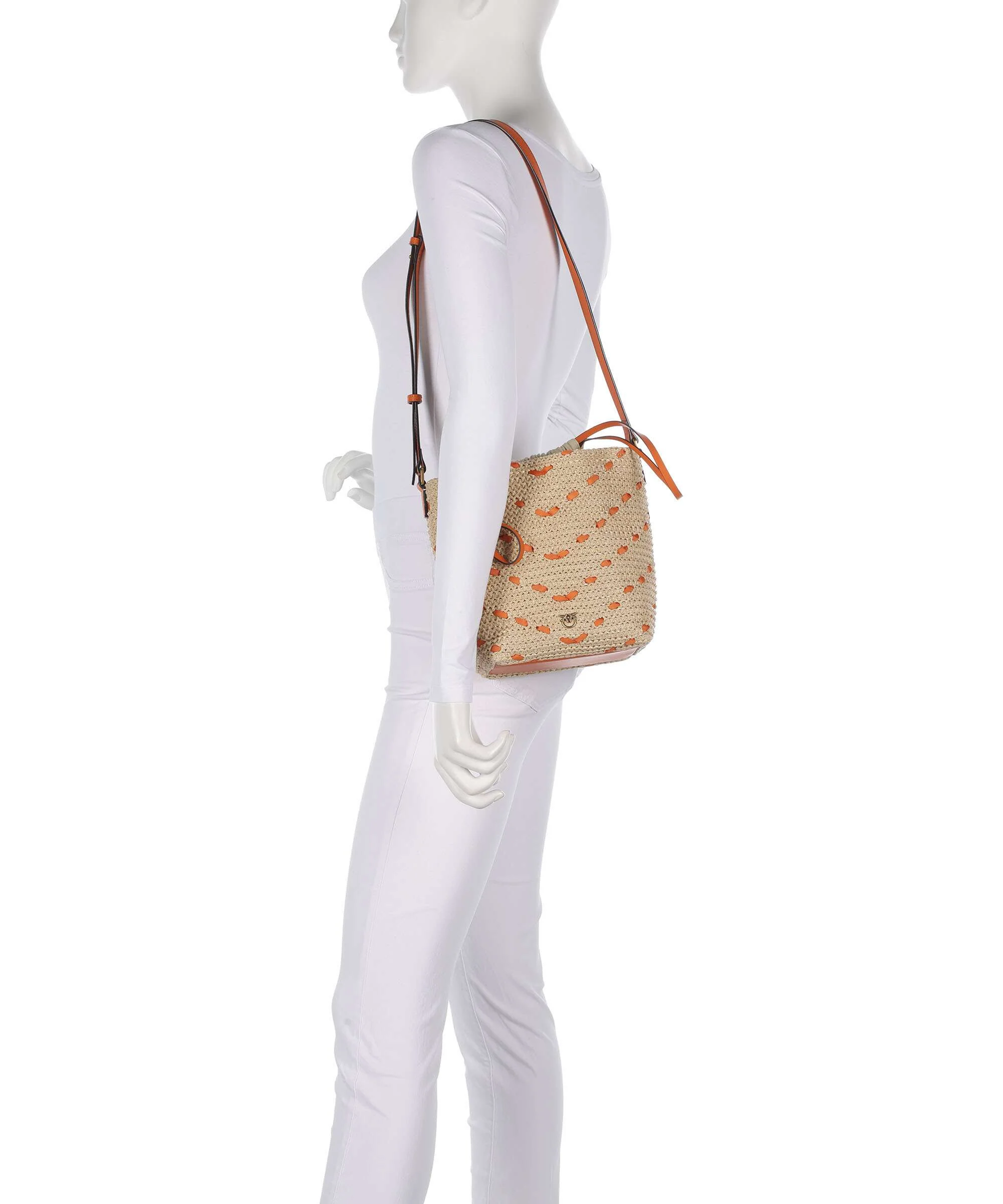 Pinko Bucket bag paglia/arancio/antique gold - Image 3
