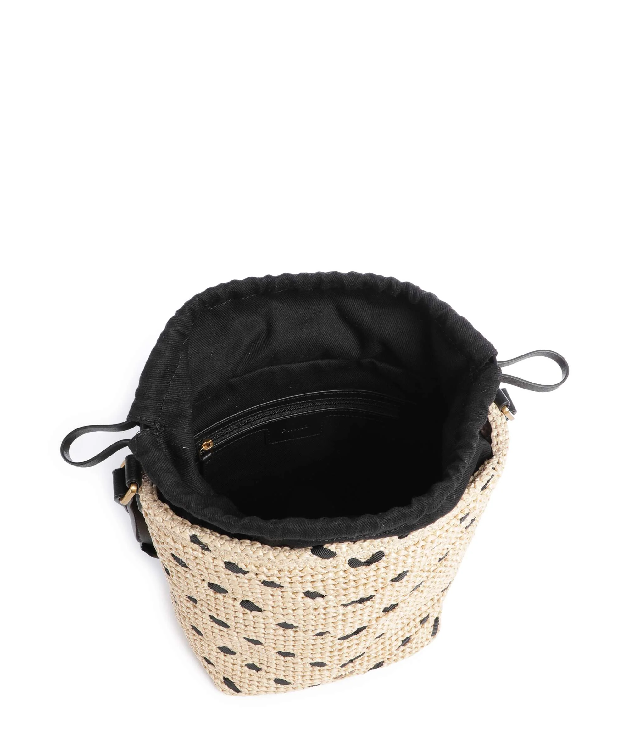 Pinko Bucket bag paglia/nero/antique gold - Image 6