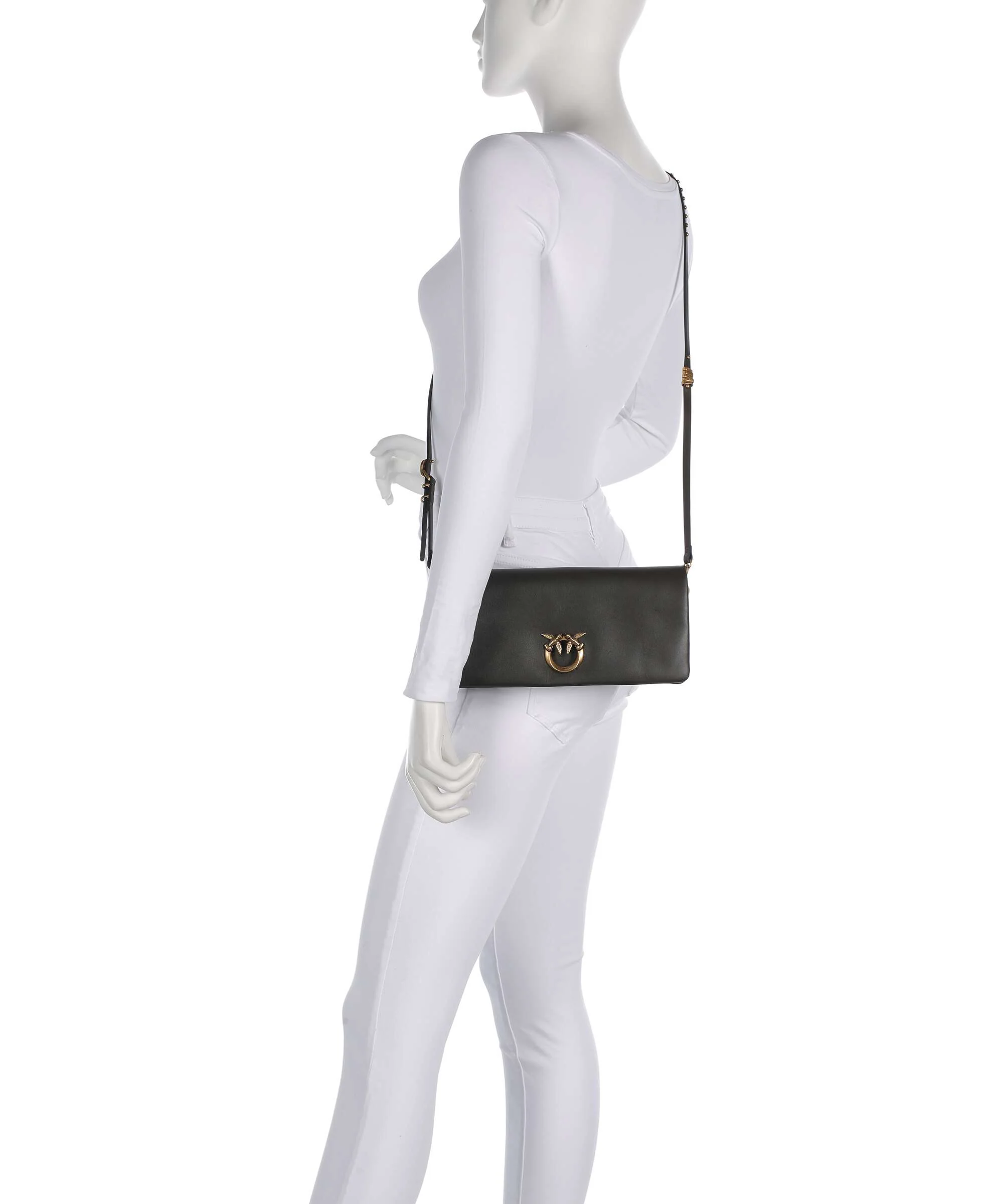 Pinko Click Soft Classic Crossbody bag verde fango/antique gold - Image 3