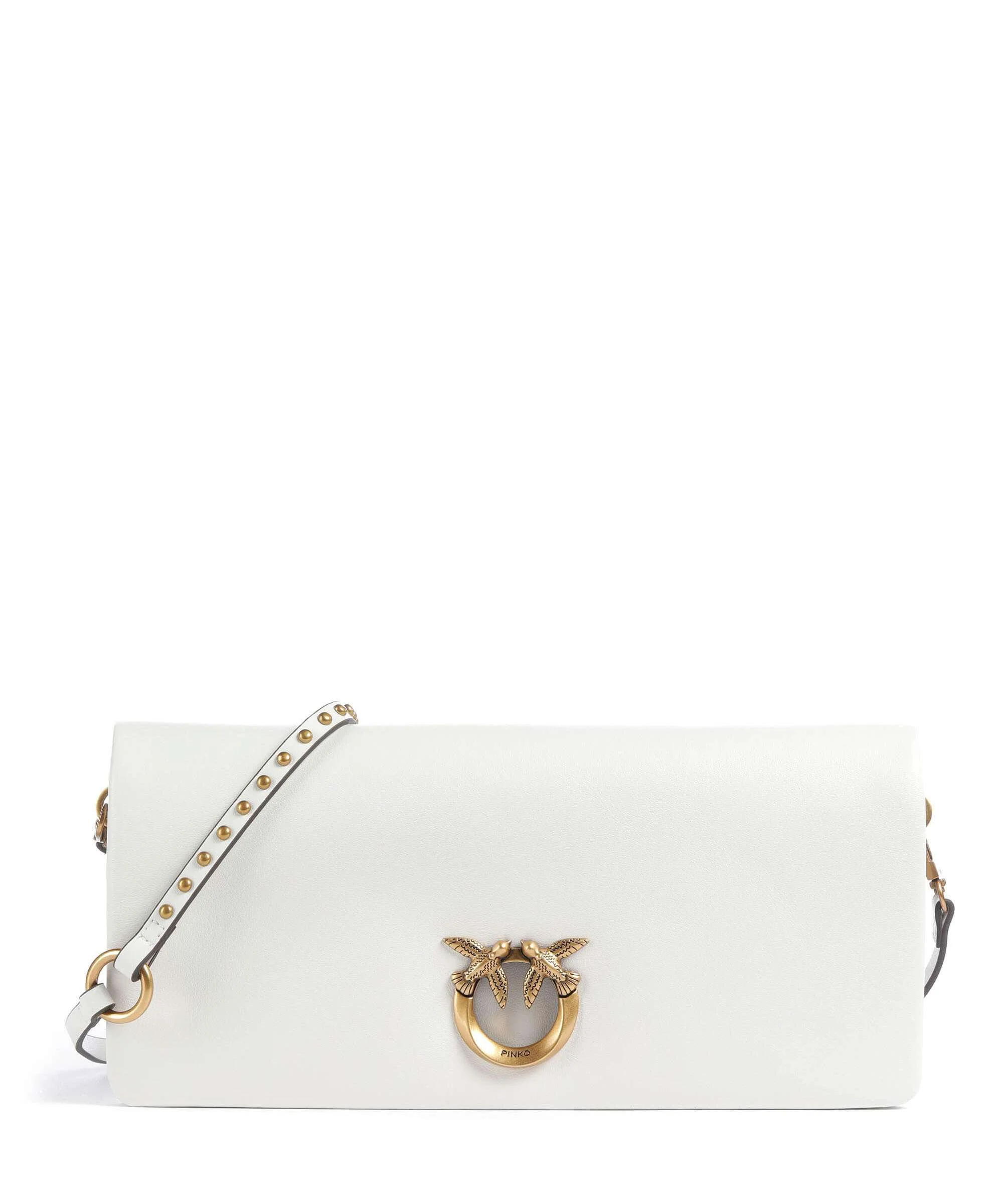 Pinko Click Soft Classic Crossbody bag bianco nembo/antique gold