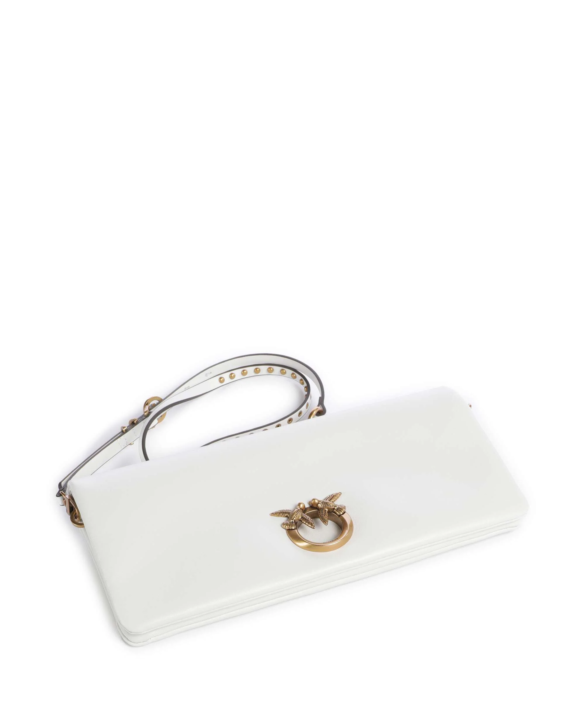 Pinko Click Soft Classic Crossbody bag bianco nembo/antique gold - Image 4