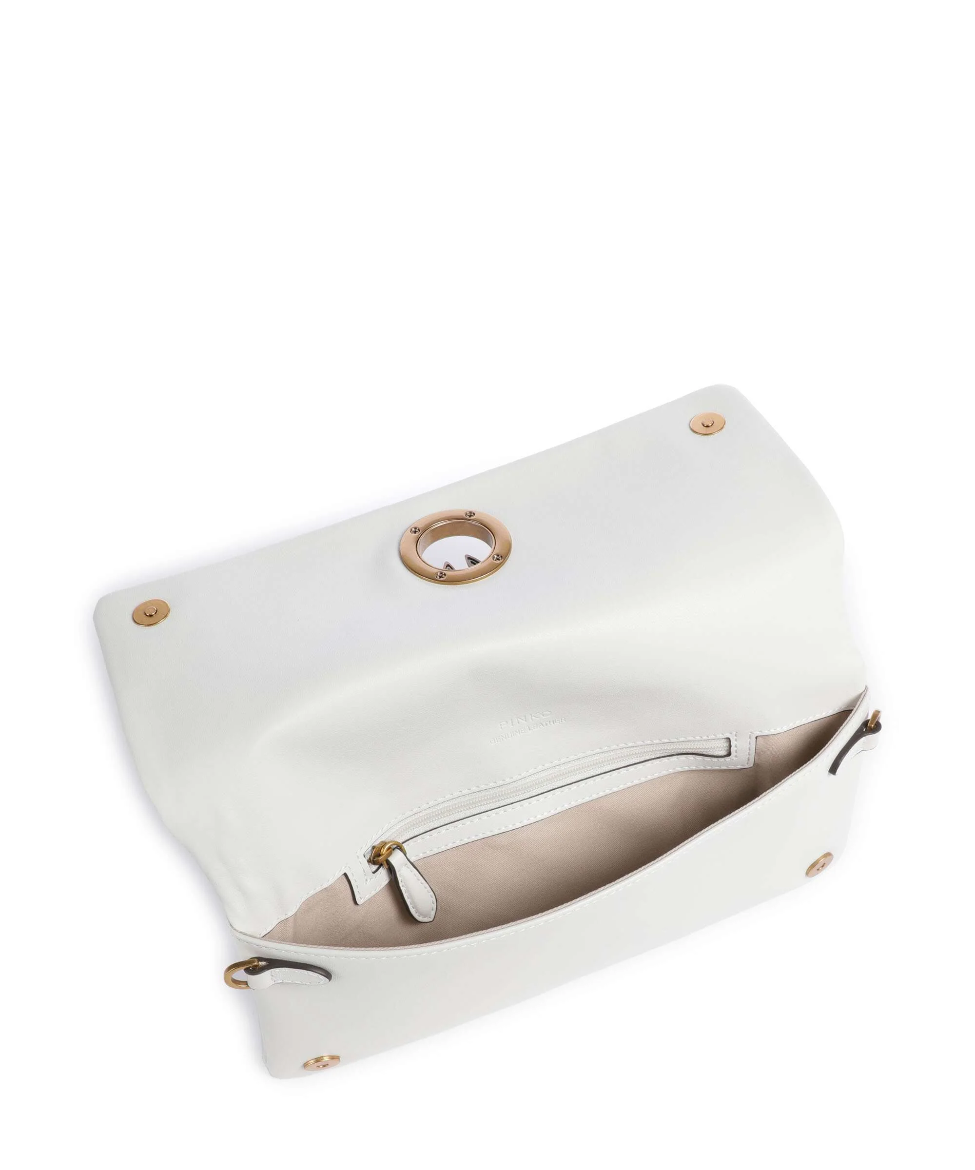Pinko Click Soft Classic Crossbody bag bianco nembo/antique gold - Image 5