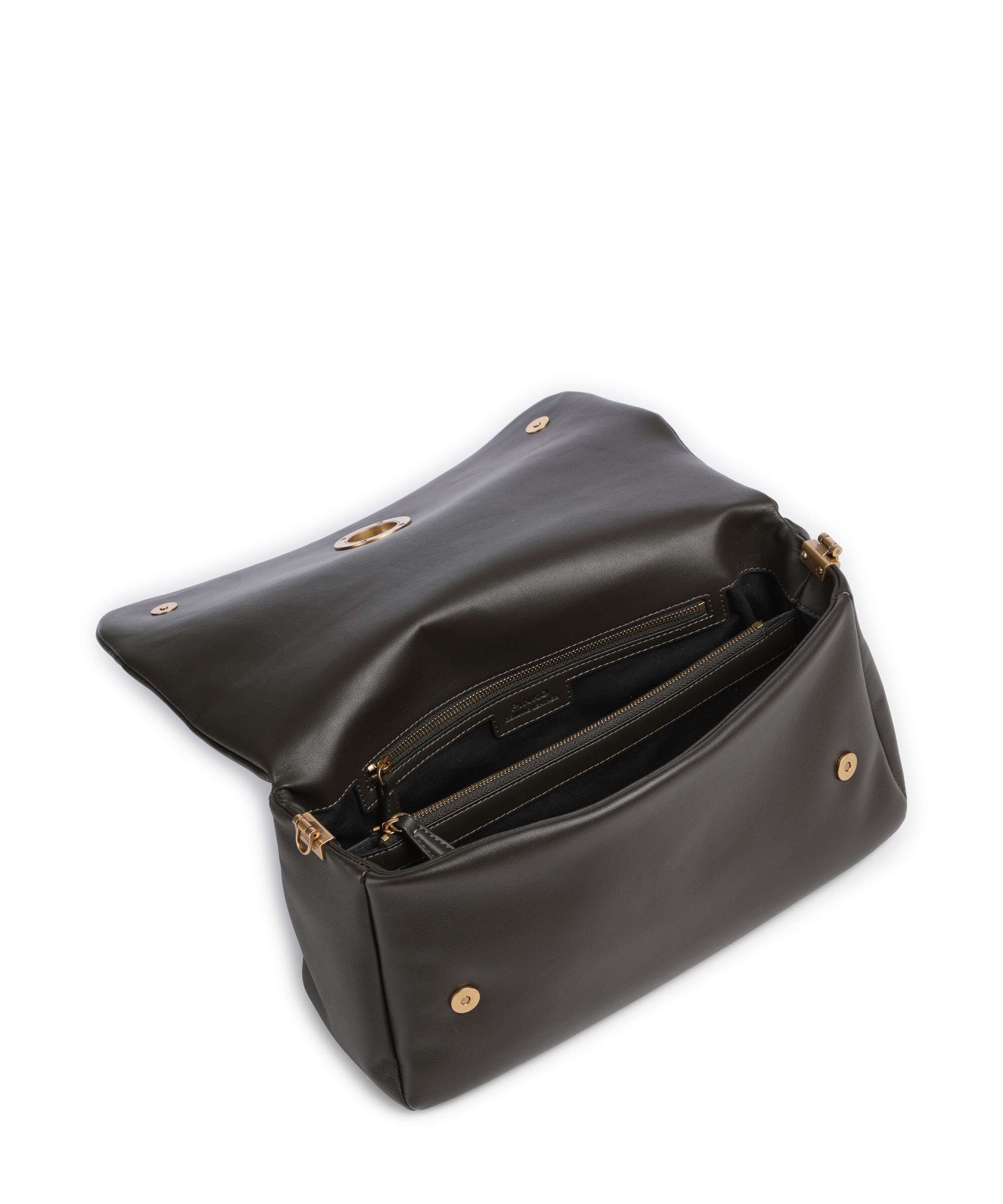 Pinko Click Soft Horizontal Shoulder bag verde fango/antique gold - Image 5