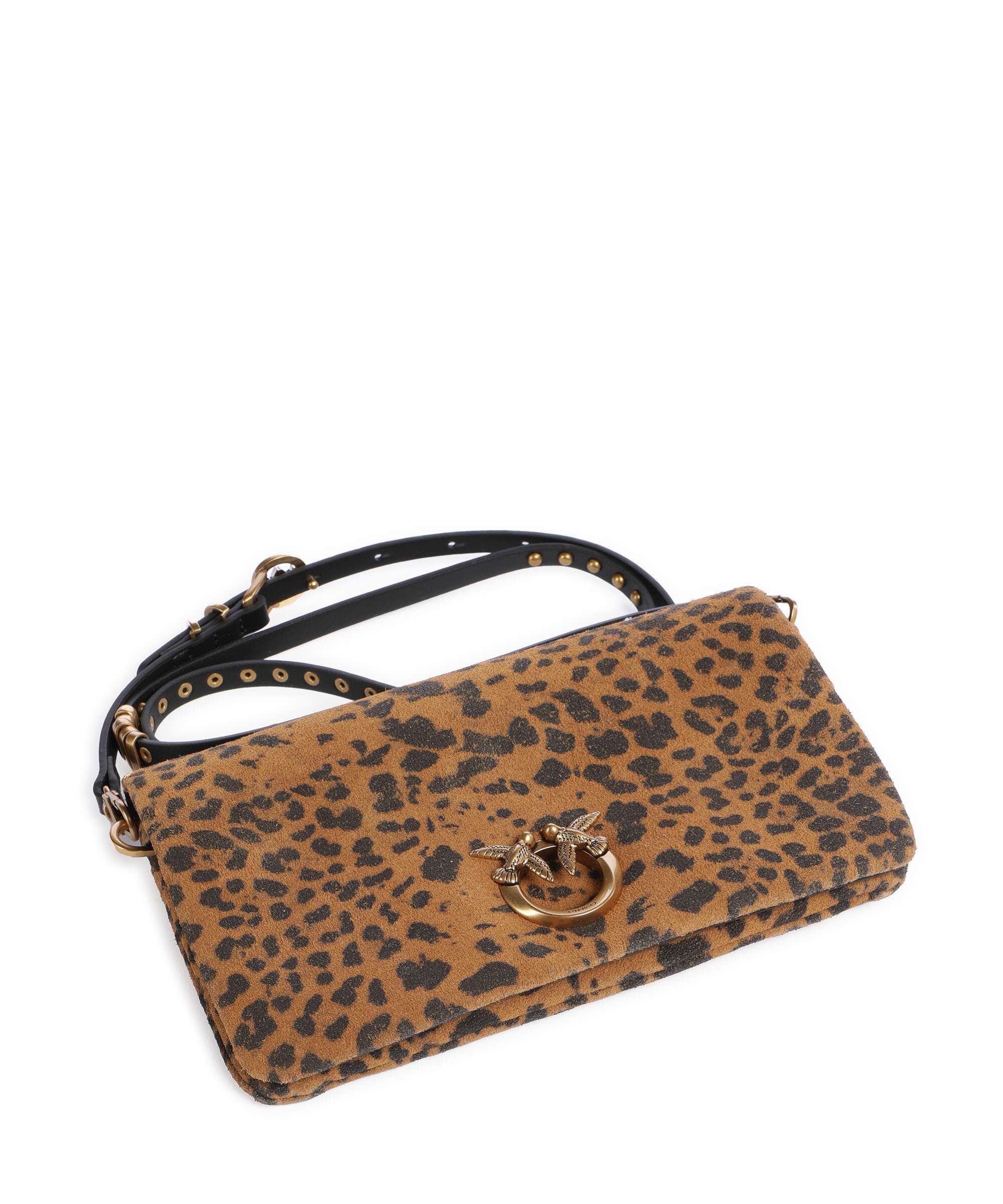 Pinko Click Soft Mini Crossbody bag maculato/marrone/antique gold - Image 4