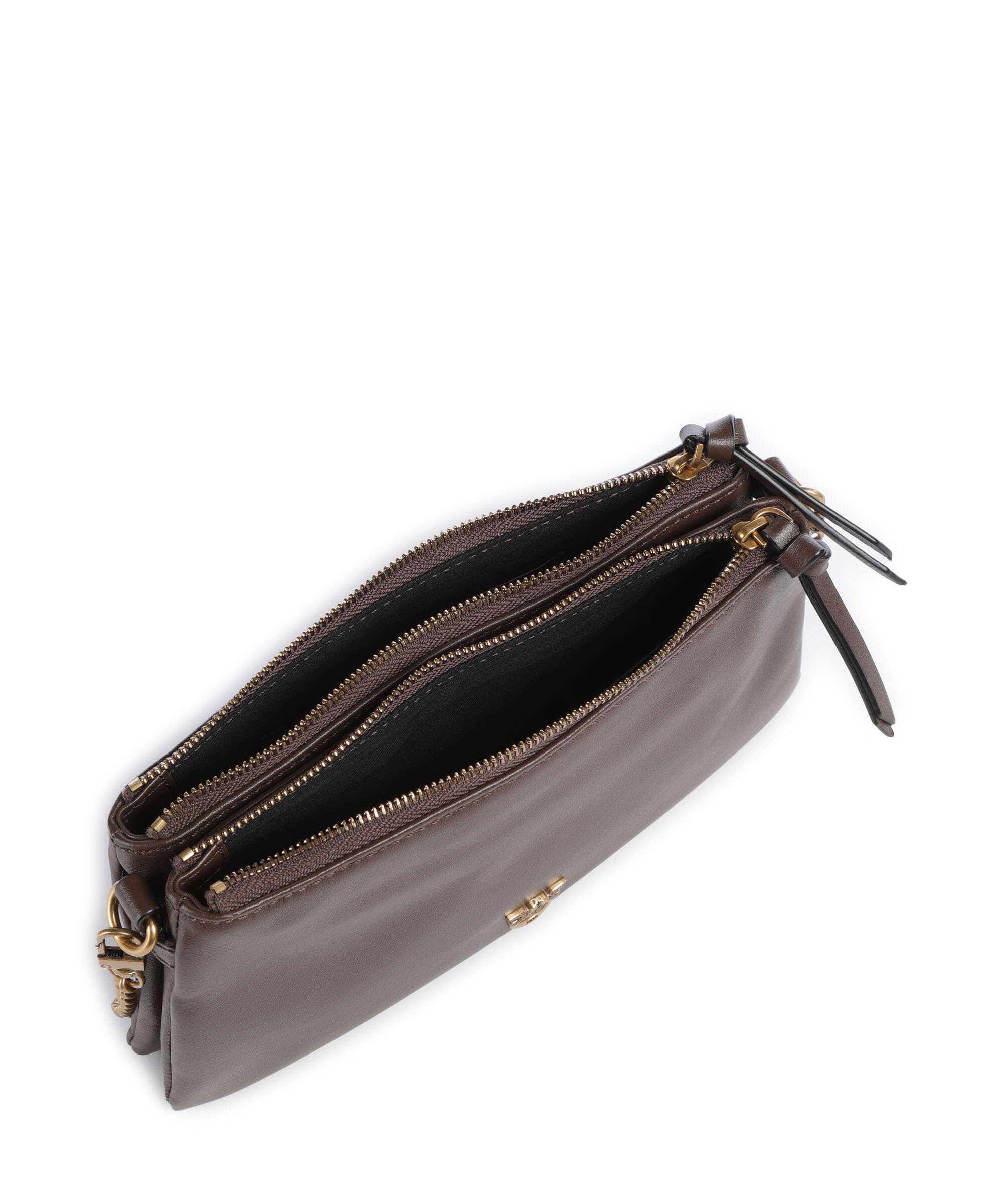 Pinko Double Mini Shoulder bag marrone castano/antique gold - Image 6